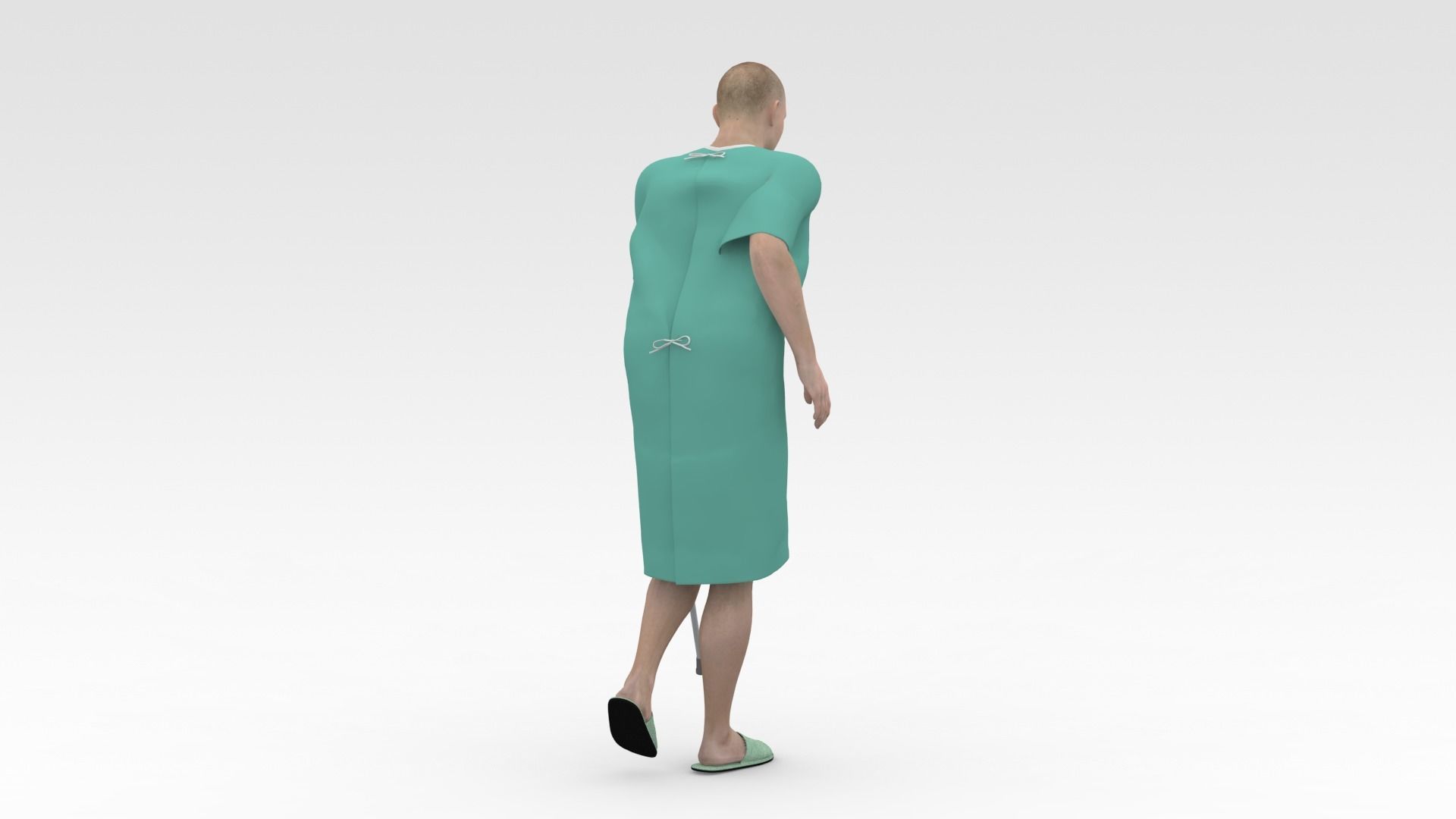 Patients Model Collections - Green Dress 3D model_5