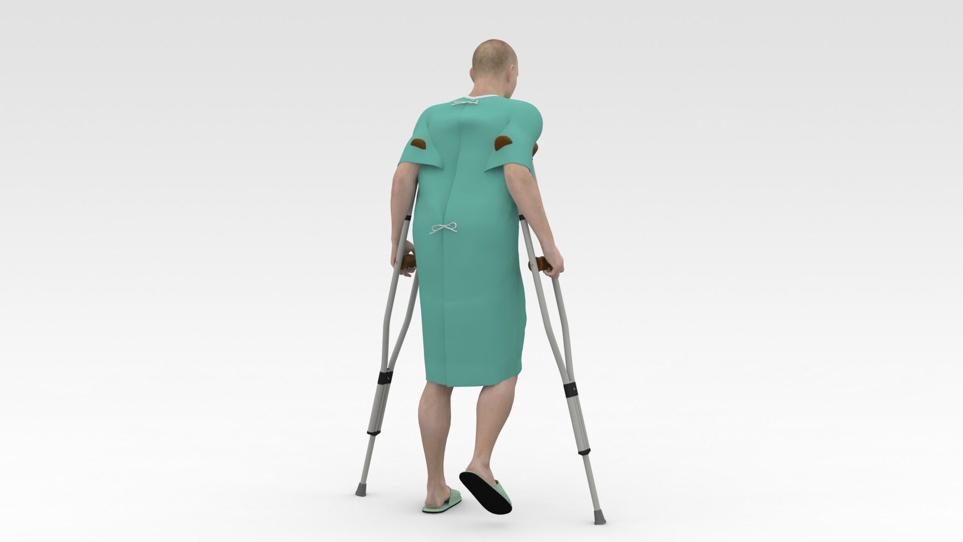 Patients Model Collections - Green Dress 3D model_2