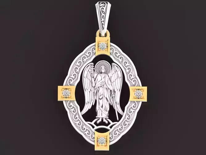 Icon amulet pendant guardian angel 622