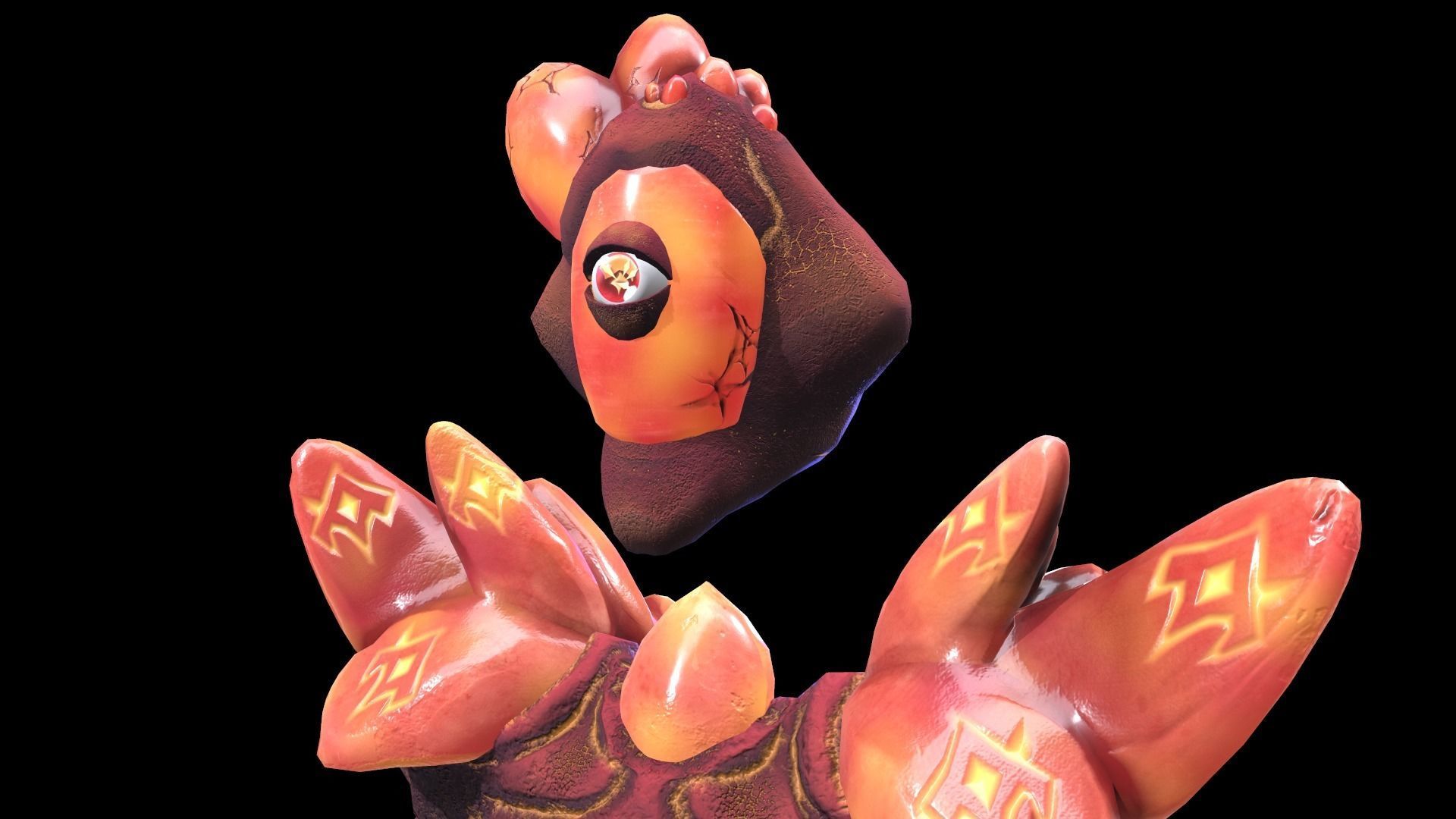 Golem Crystal ver04 Low Poly 3D Model Game Ready  Low-poly 3D model_33