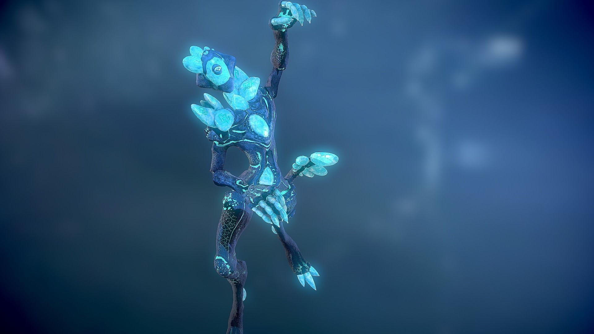 Golem Crystal ver04 Low Poly 3D Model Game Ready  Low-poly 3D model_23
