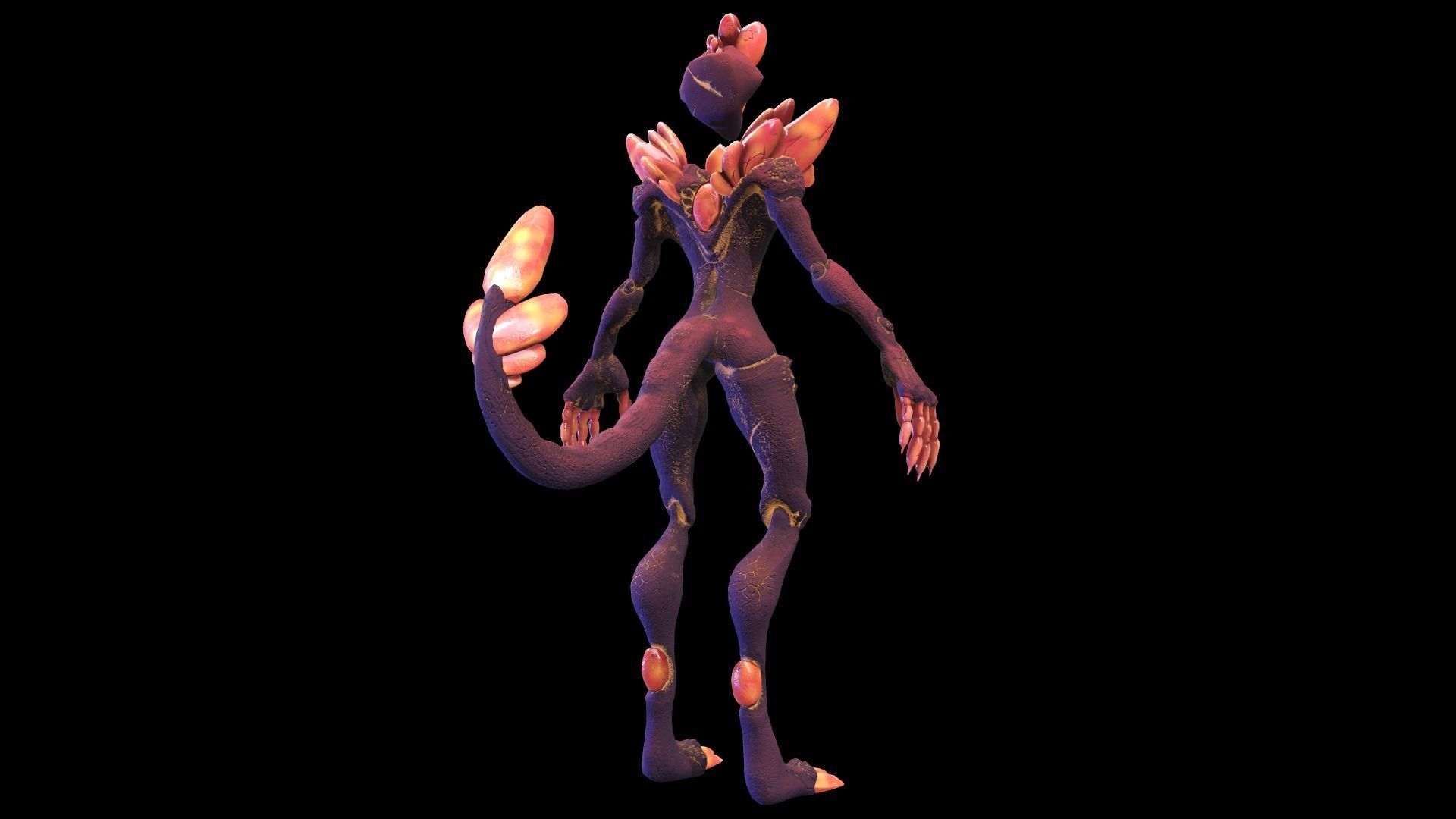 Golem Crystal ver04 Low Poly 3D Model Game Ready  Low-poly 3D model_31