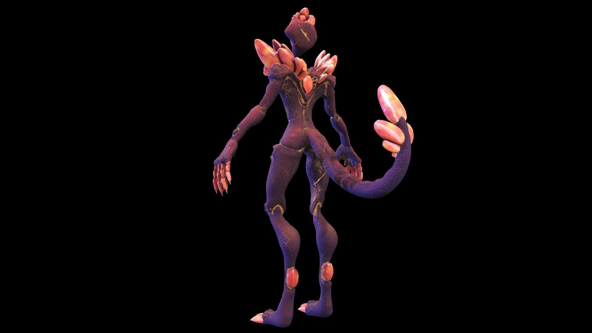 Golem Crystal ver04 Low Poly 3D Model Game Ready  Low-poly 3D model_32