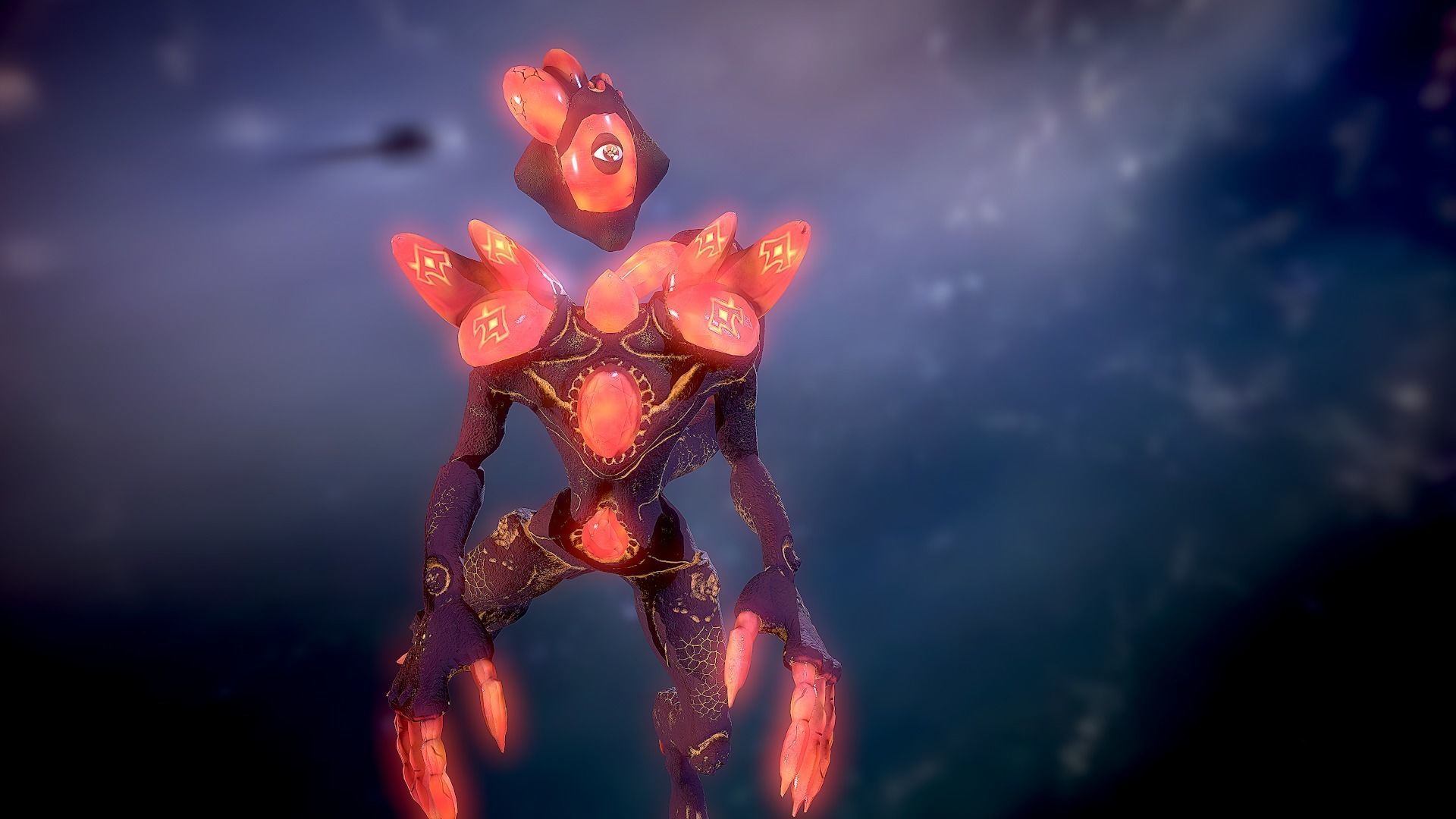 Golem Crystal ver04 Low Poly 3D Model Game Ready  Low-poly 3D model_27