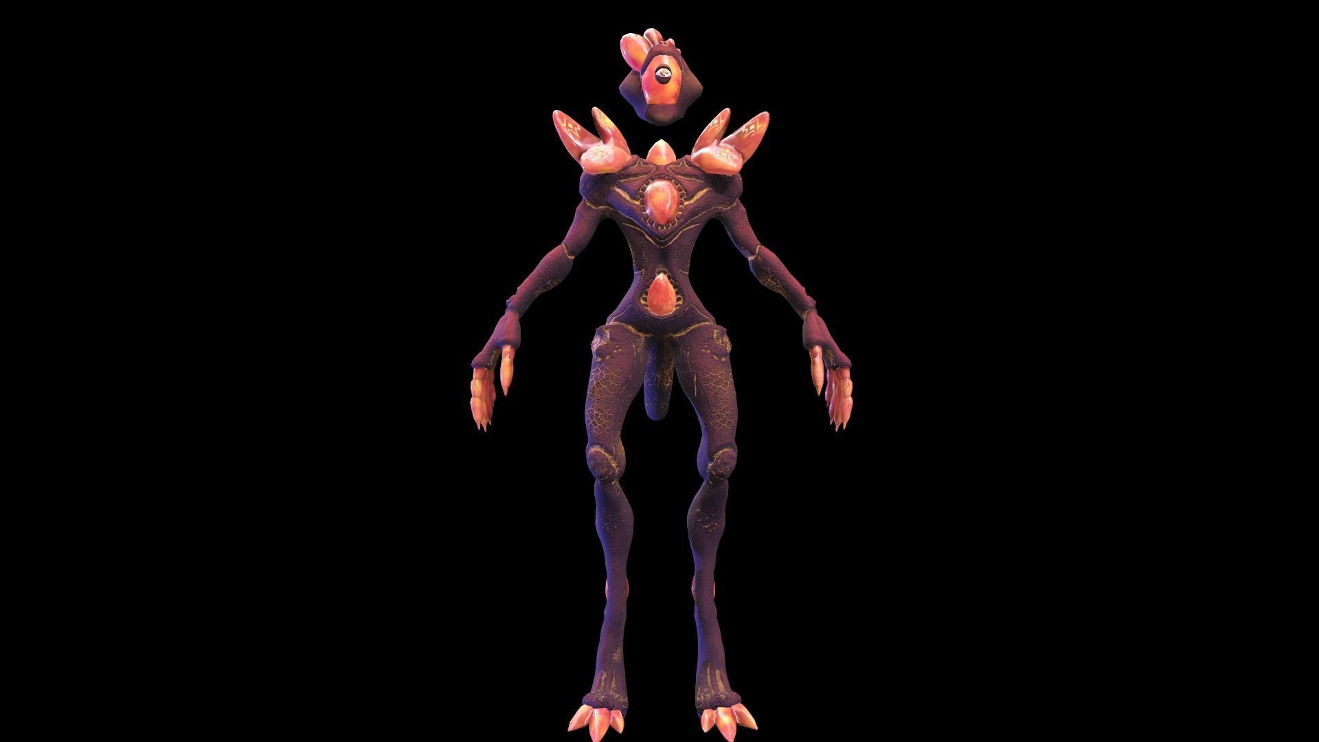 Golem Crystal ver04 Low Poly 3D Model Game Ready  Low-poly 3D model_29