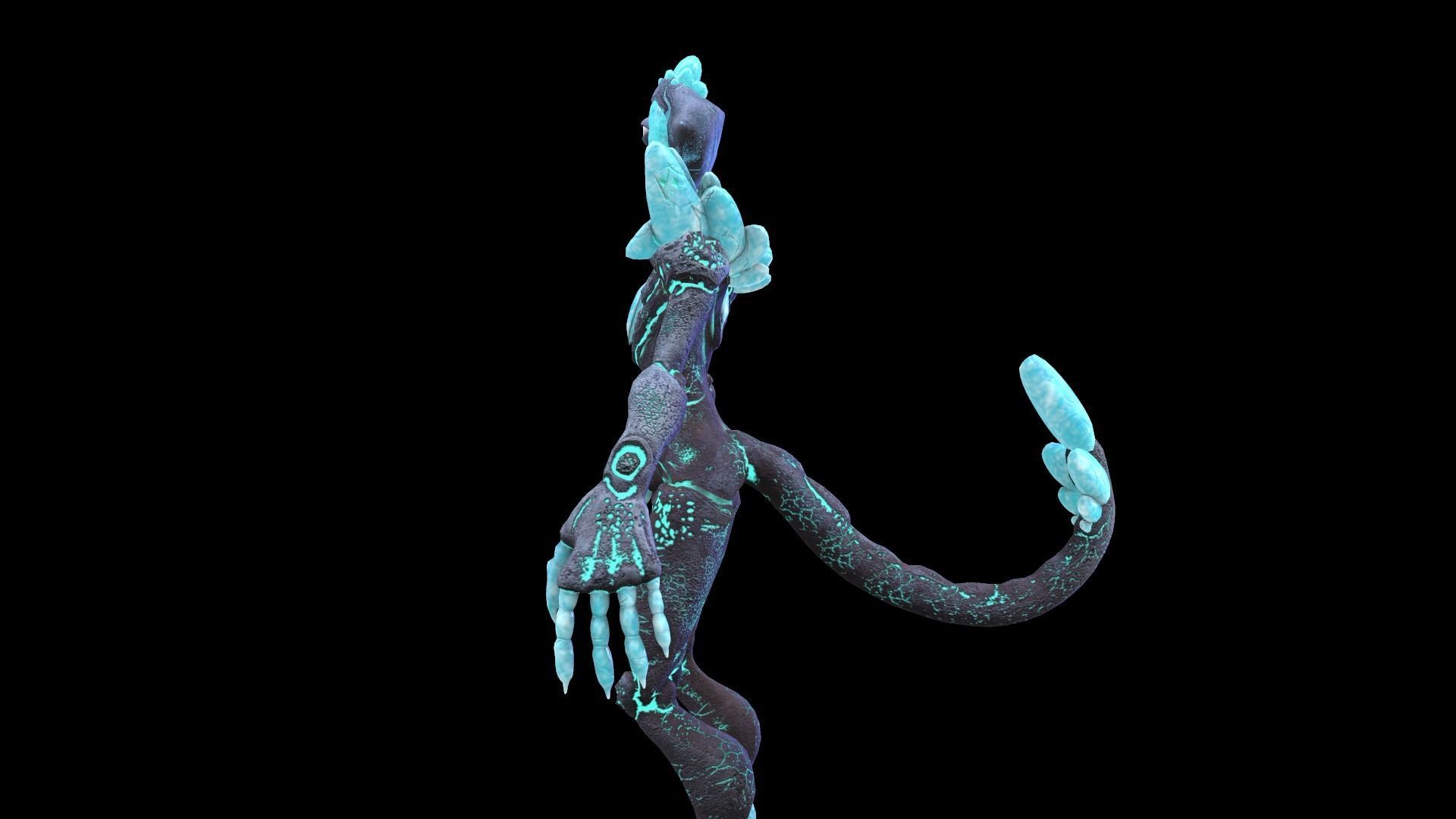 Golem Crystal ver04 Low Poly 3D Model Game Ready  Low-poly 3D model_12