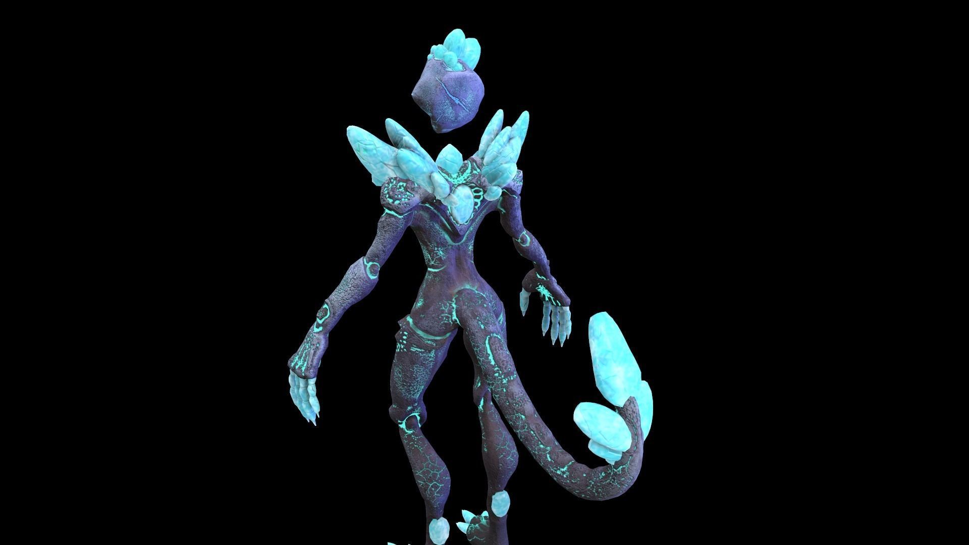 Golem Crystal ver04 Low Poly 3D Model Game Ready  Low-poly 3D model_13