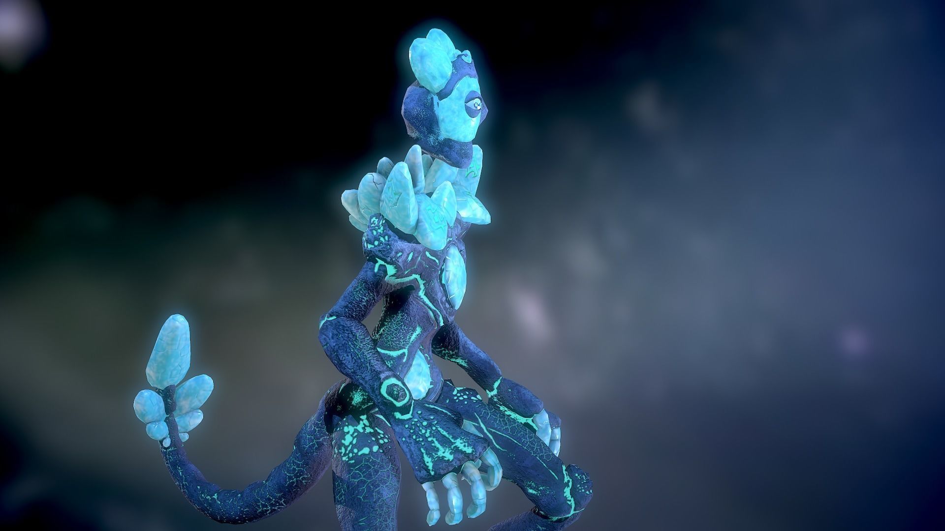 Golem Crystal ver04 Low Poly 3D Model Game Ready  Low-poly 3D model_18