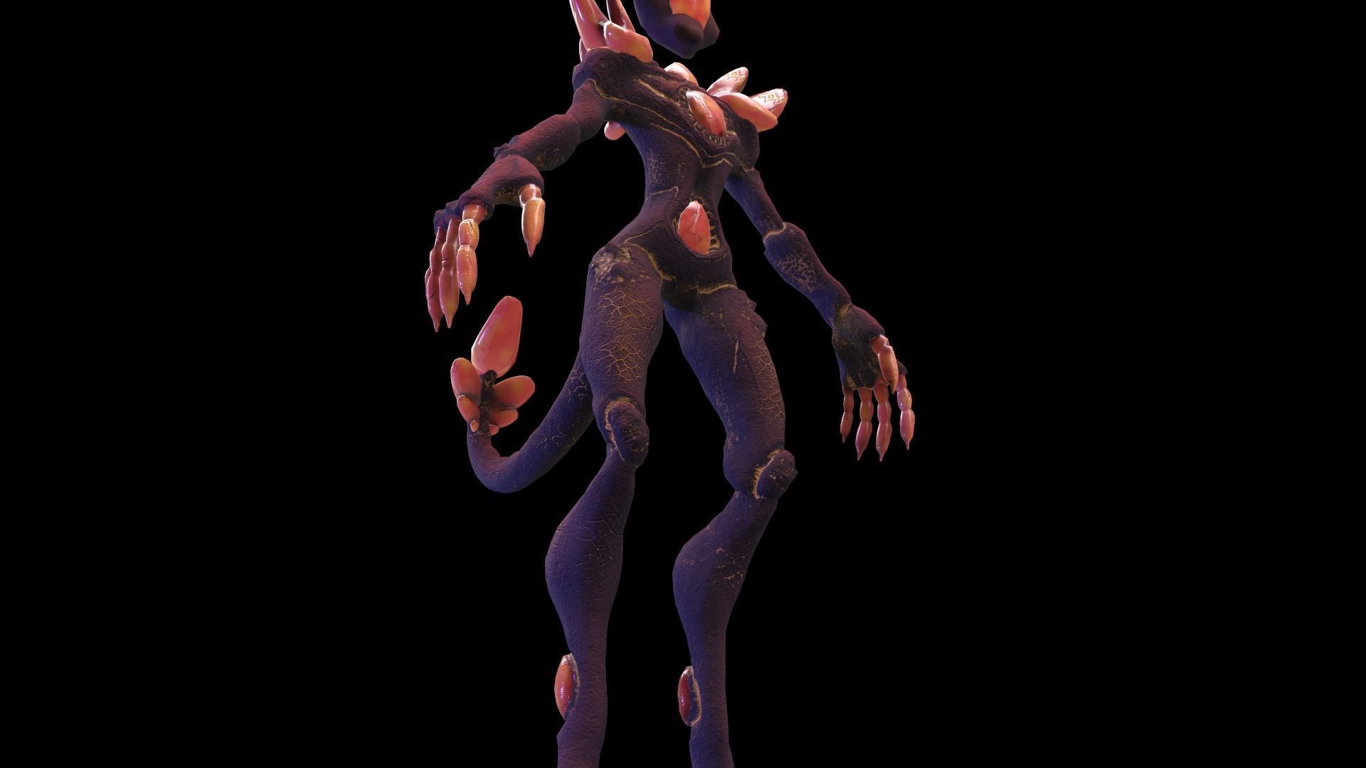 Golem Crystal ver04 Low Poly 3D Model Game Ready  Low-poly 3D model_6