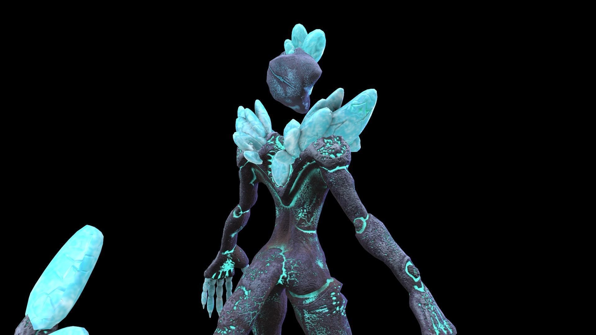 Golem Crystal ver04 Low Poly 3D Model Game Ready  Low-poly 3D model_14