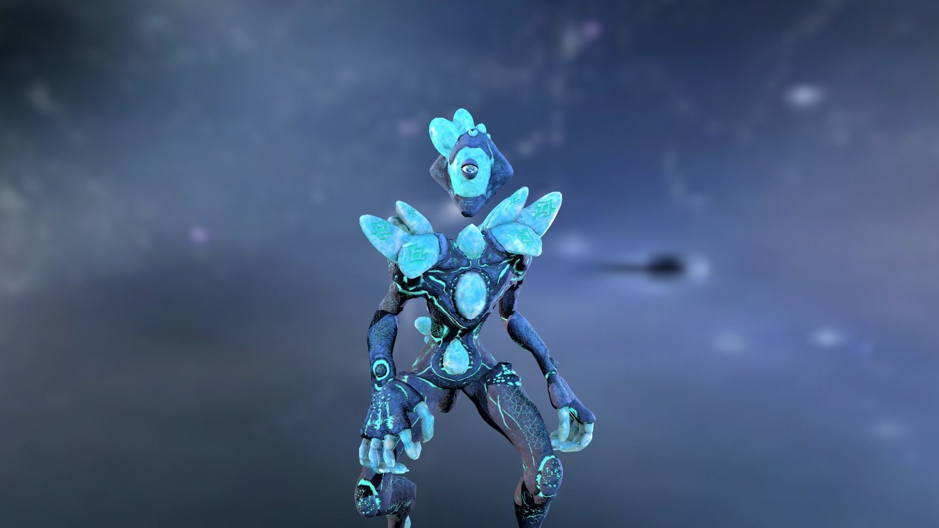 Golem Crystal ver04 Low Poly 3D Model Game Ready  Low-poly 3D model_16