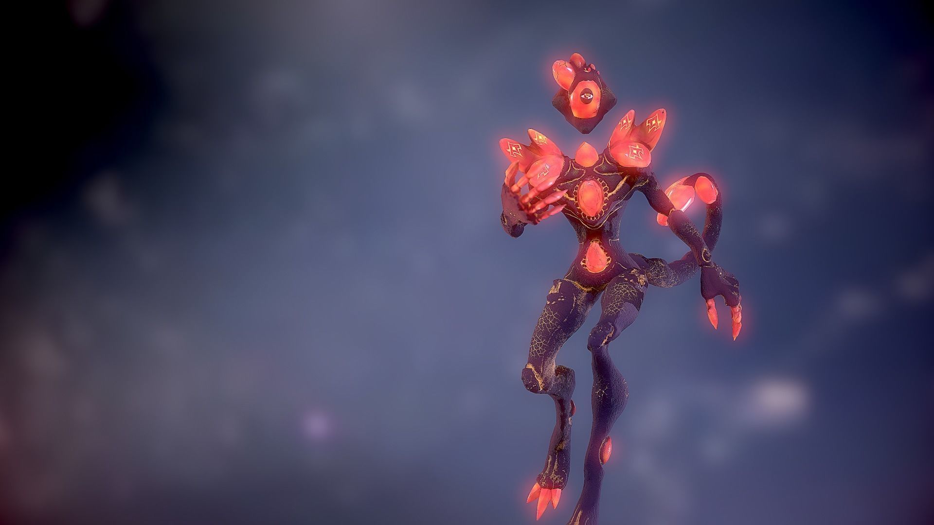 Golem Crystal ver04 Low Poly 3D Model Game Ready  Low-poly 3D model_25
