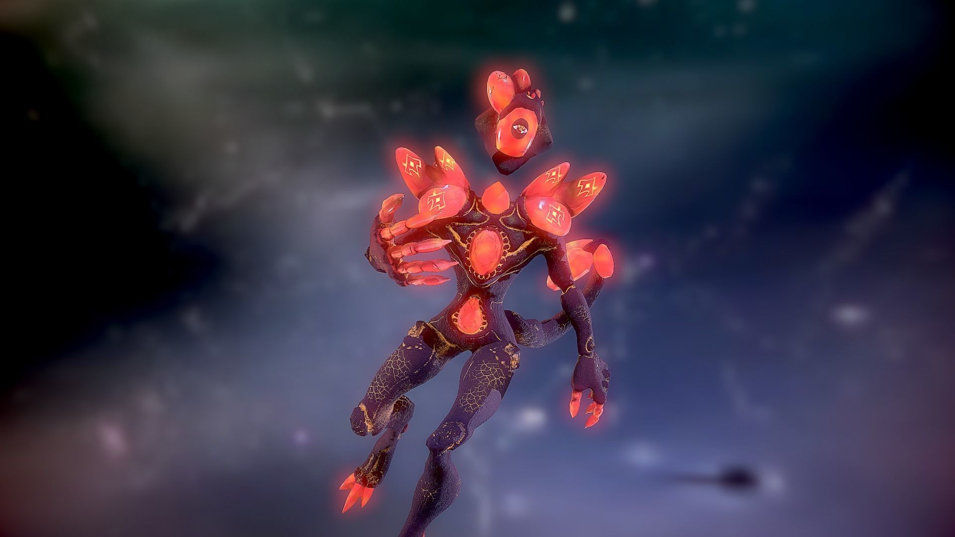 Golem Crystal ver04 Low Poly 3D Model Game Ready  Low-poly 3D model_26