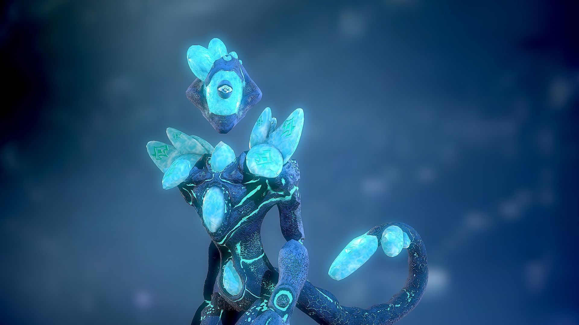 Golem Crystal ver04 Low Poly 3D Model Game Ready  Low-poly 3D model_22