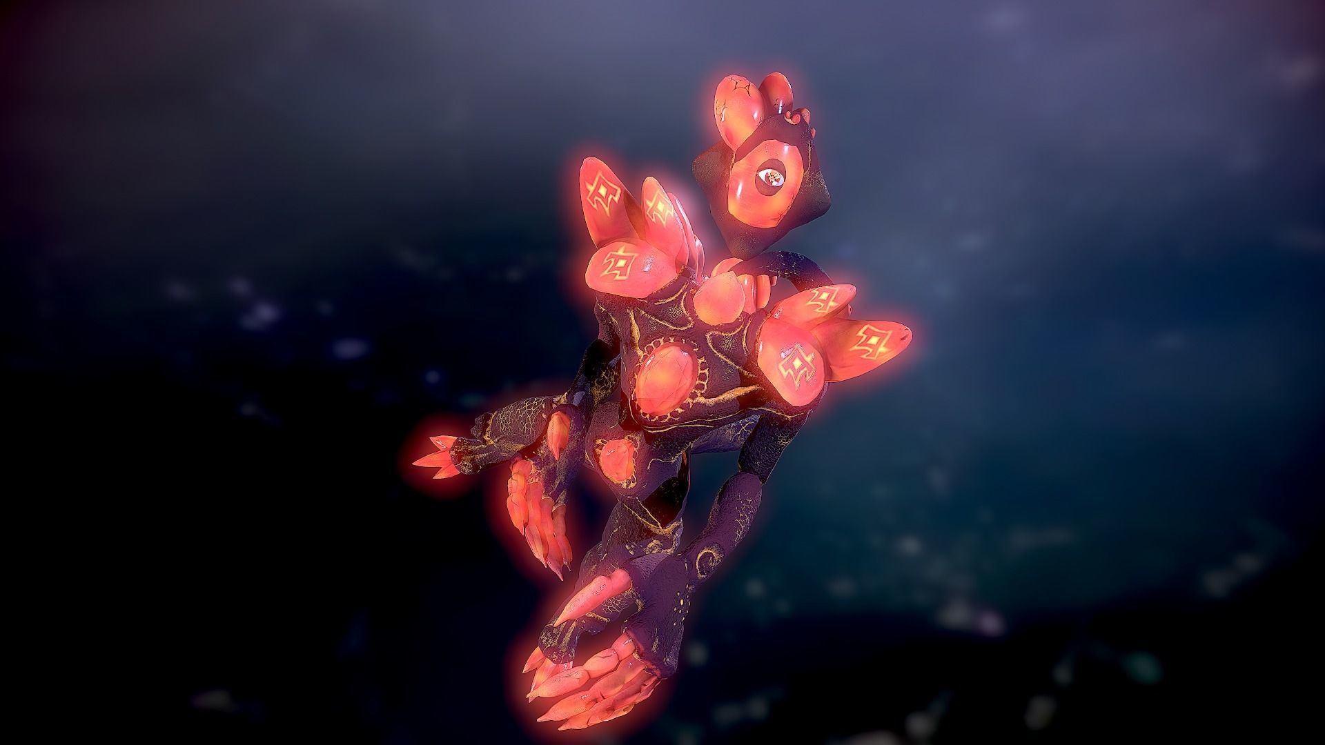 Golem Crystal ver04 Low Poly 3D Model Game Ready  Low-poly 3D model_28
