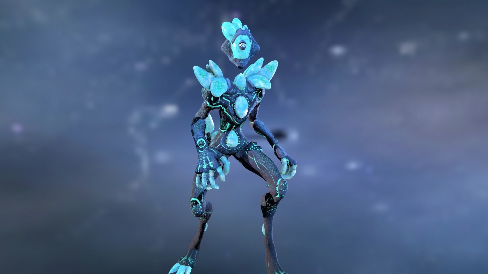 Golem Crystal ver04 Low Poly 3D Model Game Ready  Low-poly 3D model_15