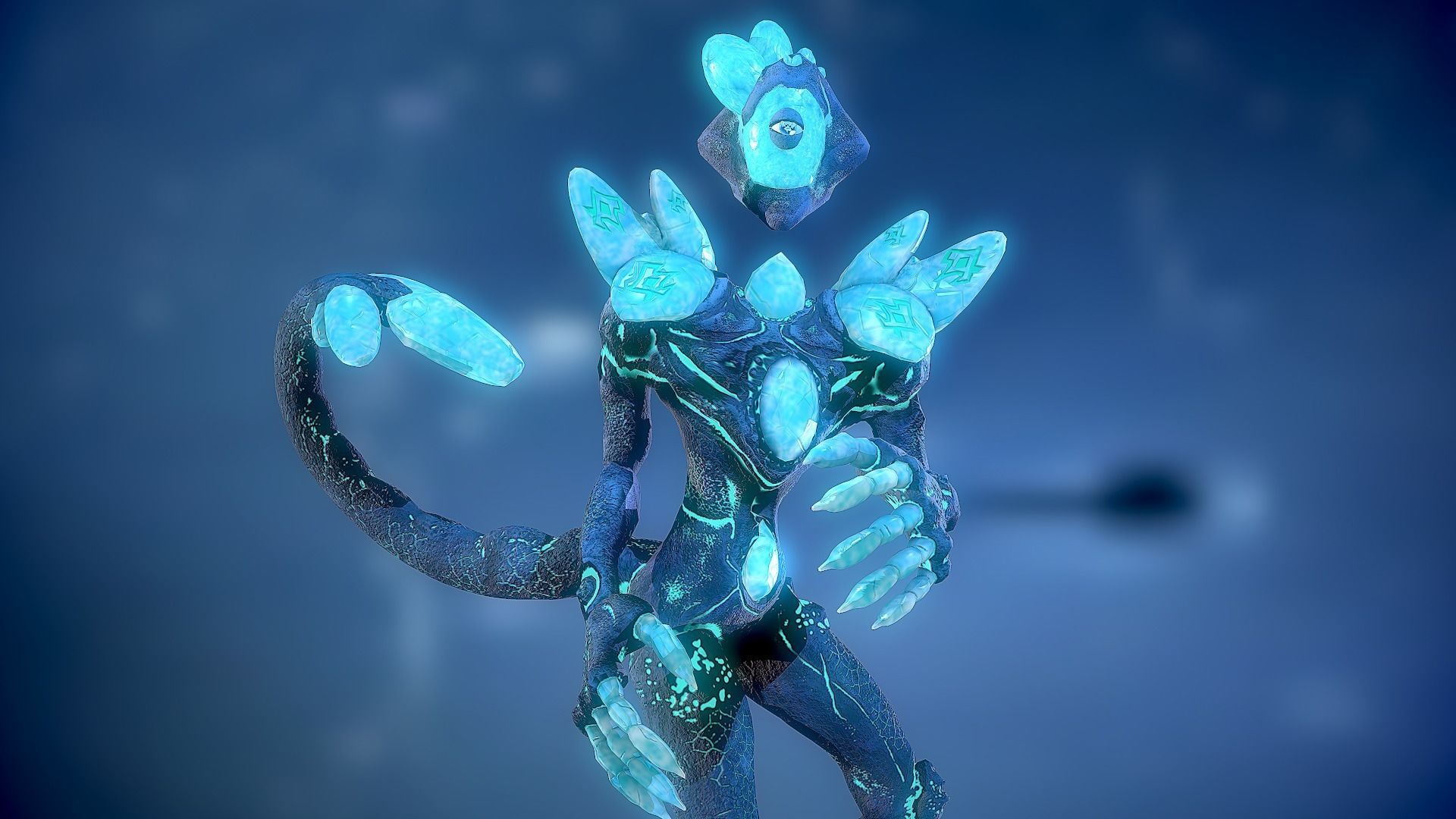 Golem Crystal ver04 Low Poly 3D Model Game Ready  Low-poly 3D model_21