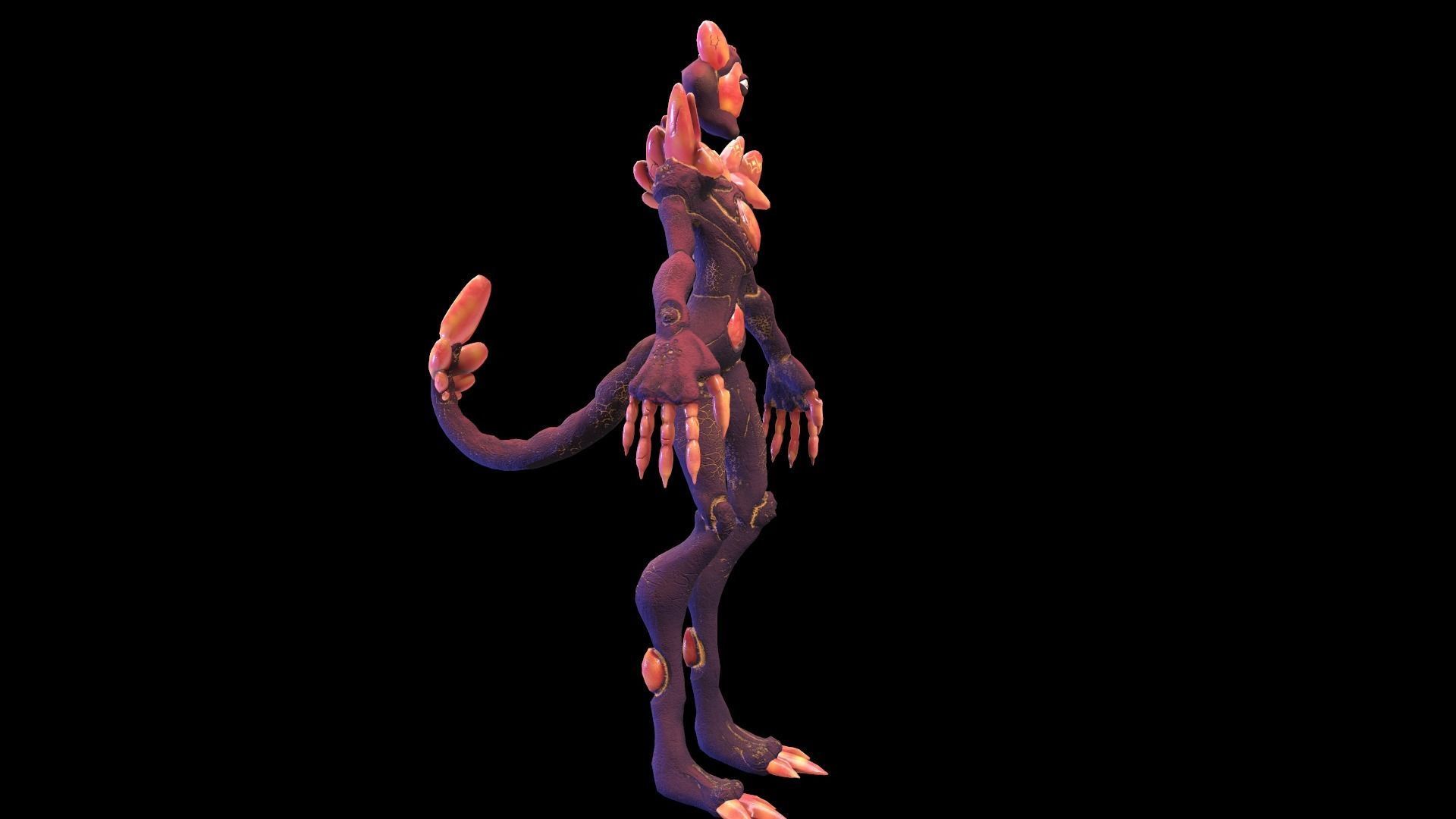 Golem Crystal ver04 Low Poly 3D Model Game Ready  Low-poly 3D model_30