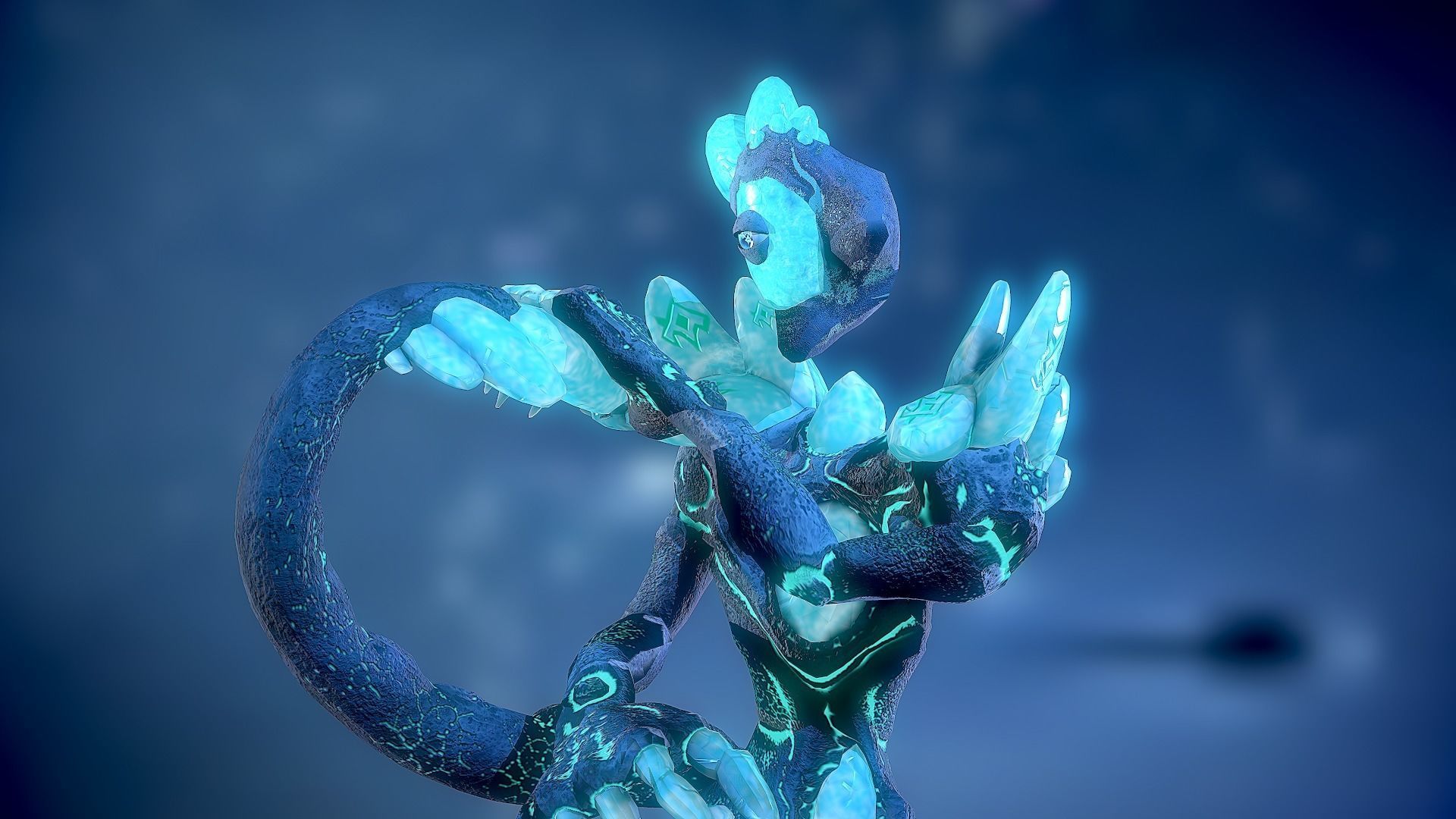 Golem Crystal ver04 Low Poly 3D Model Game Ready  Low-poly 3D model_20