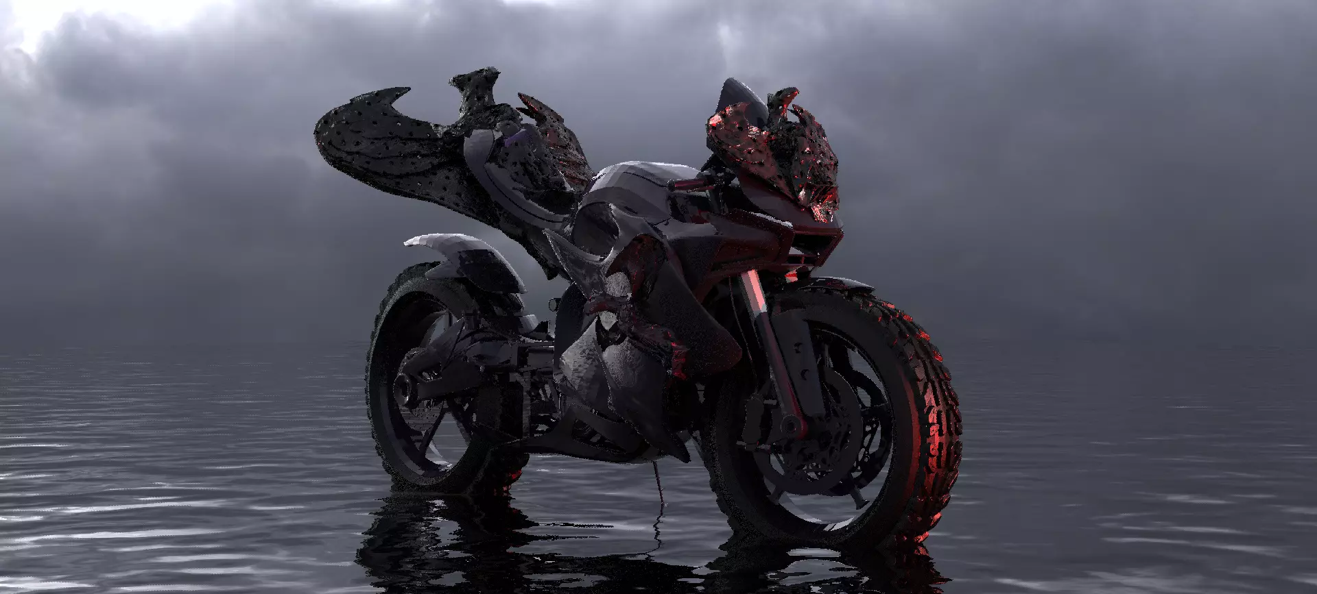 Batman Motorbike 3D model_0