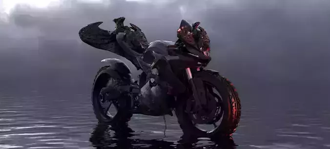 Batman Motorbike 3D model