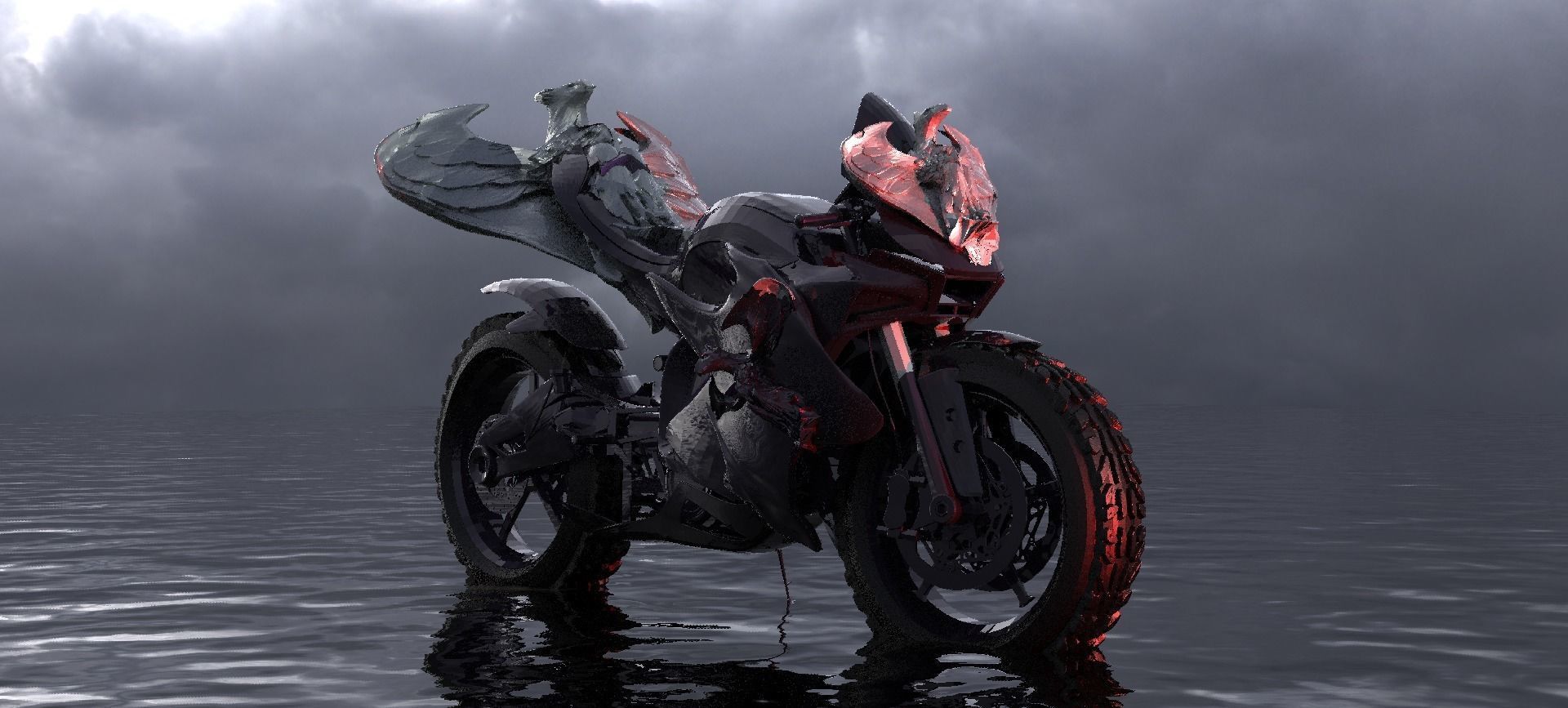 Batman Motorbike 3D model_3