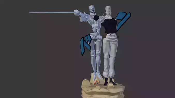 Polnareff and Silver Chariot 3D print model