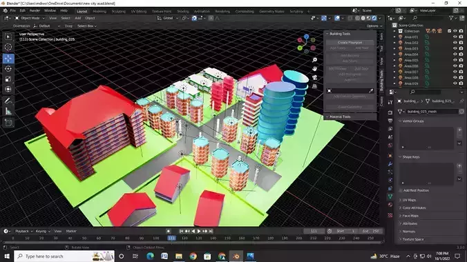 building  Low-poly 3D model