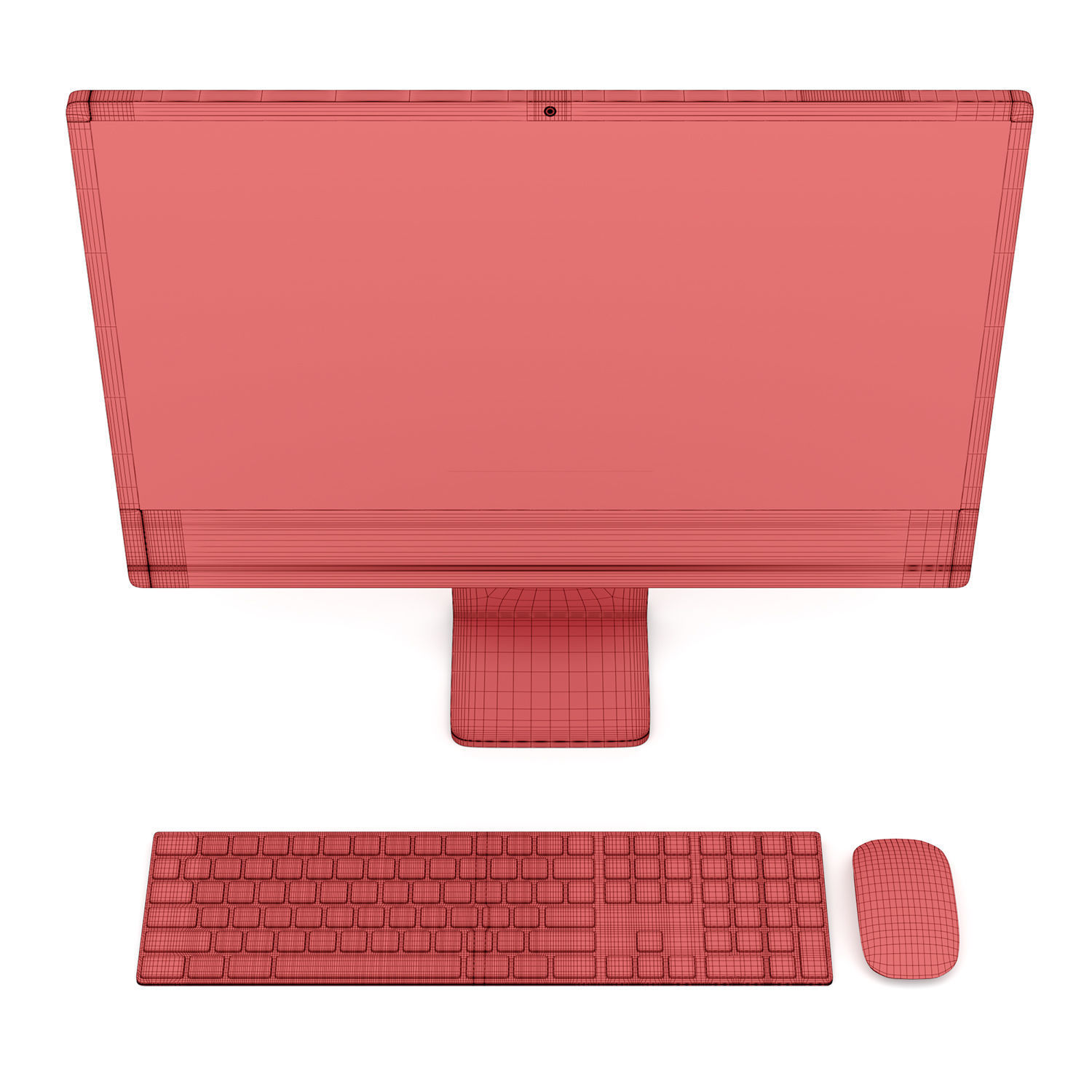 Apple Imac 24 Inch and Magic Keyboard and Magic mouse 3D model_26