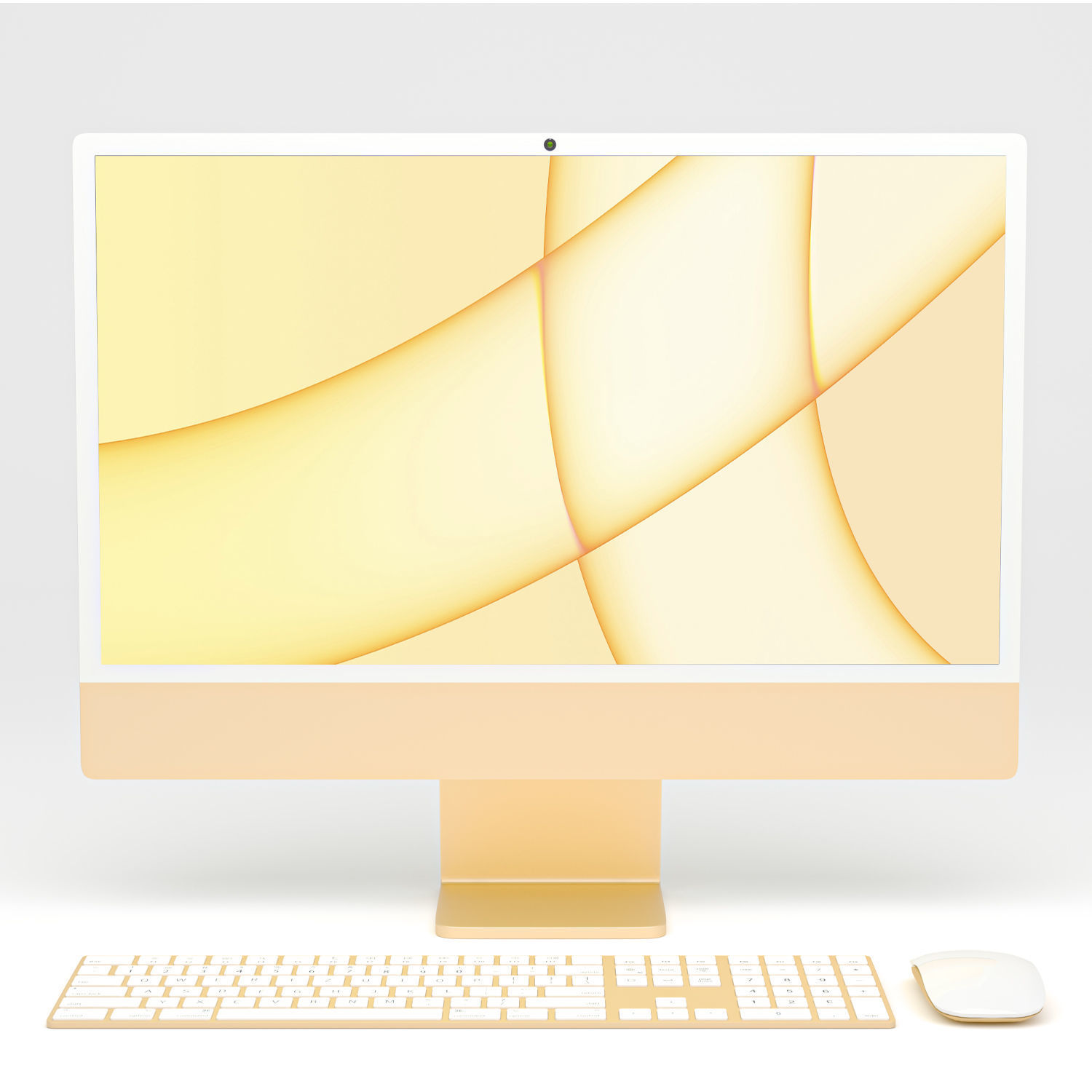 Apple Imac 24 Inch and Magic Keyboard and Magic mouse 3D model_13