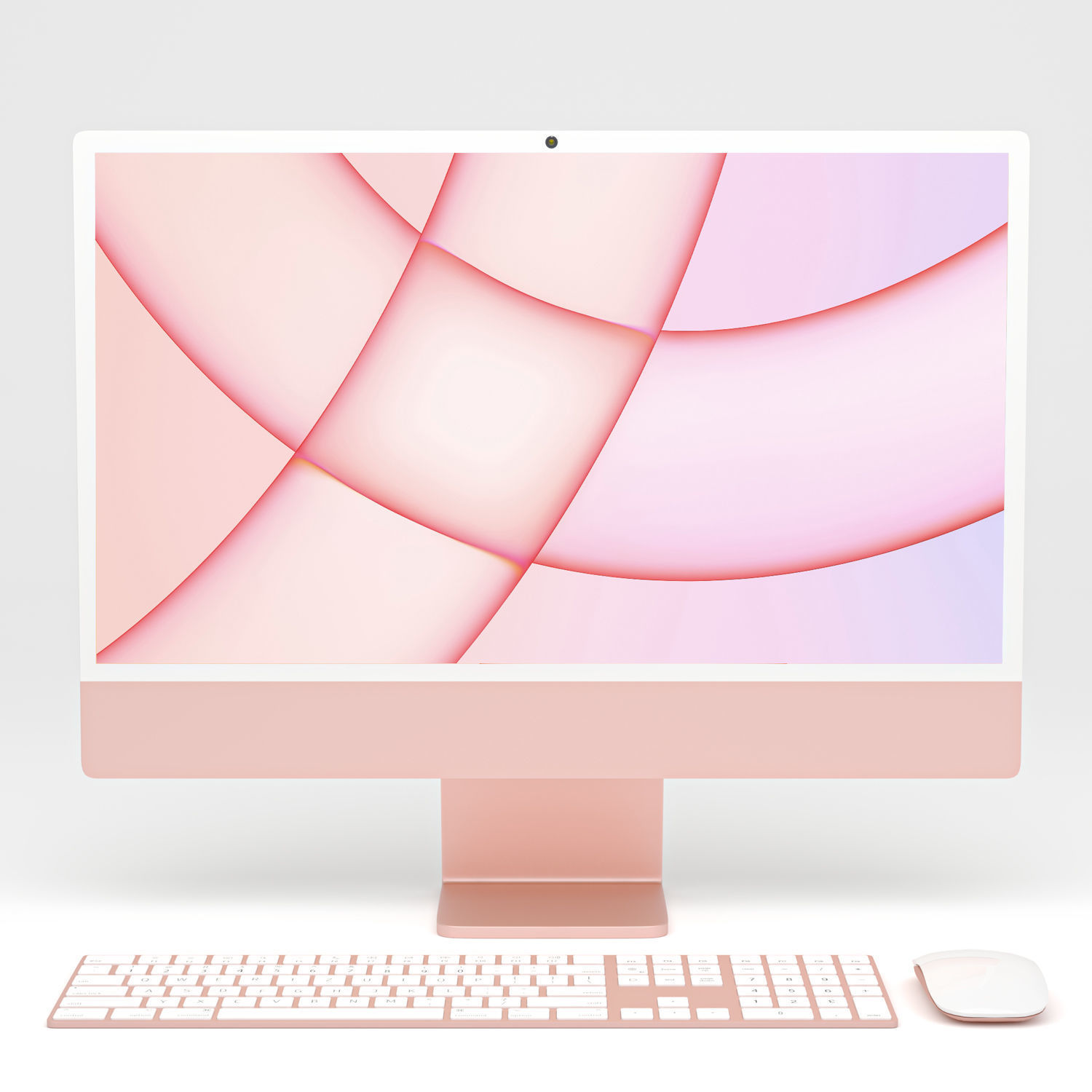 Apple Imac 24 Inch and Magic Keyboard and Magic mouse 3D model_15