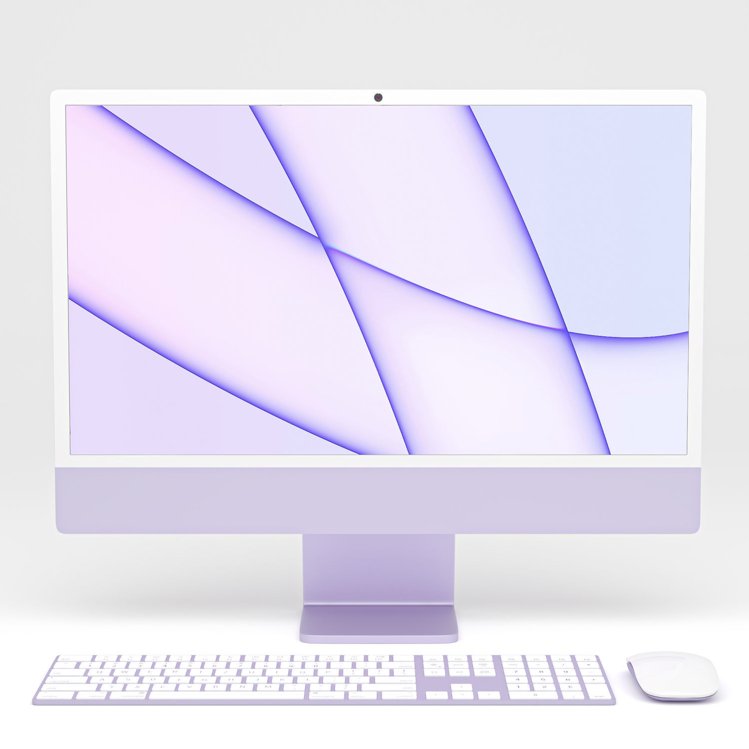 Apple Imac 24 Inch and Magic Keyboard and Magic mouse 3D model_16