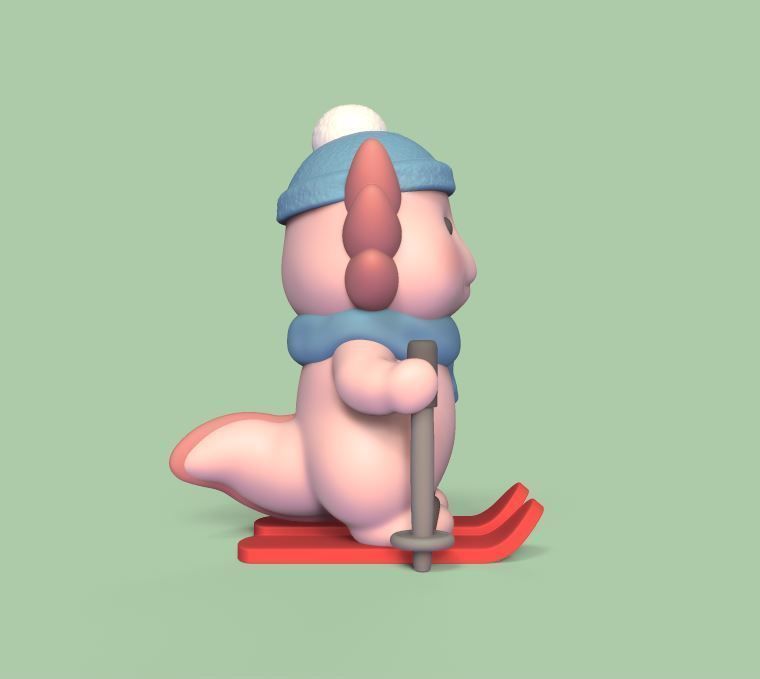 Axolotl Ski 3D print model_2