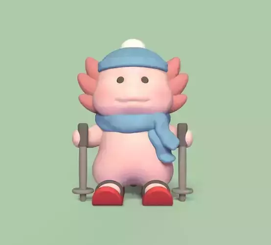 Axolotl Ski 3D print model