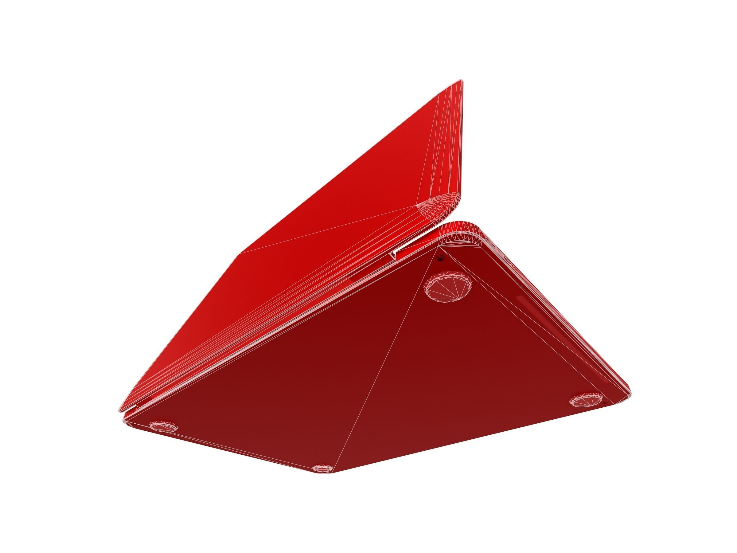 2021 Macbook Pro With Touchbar Low-poly 3D model_10