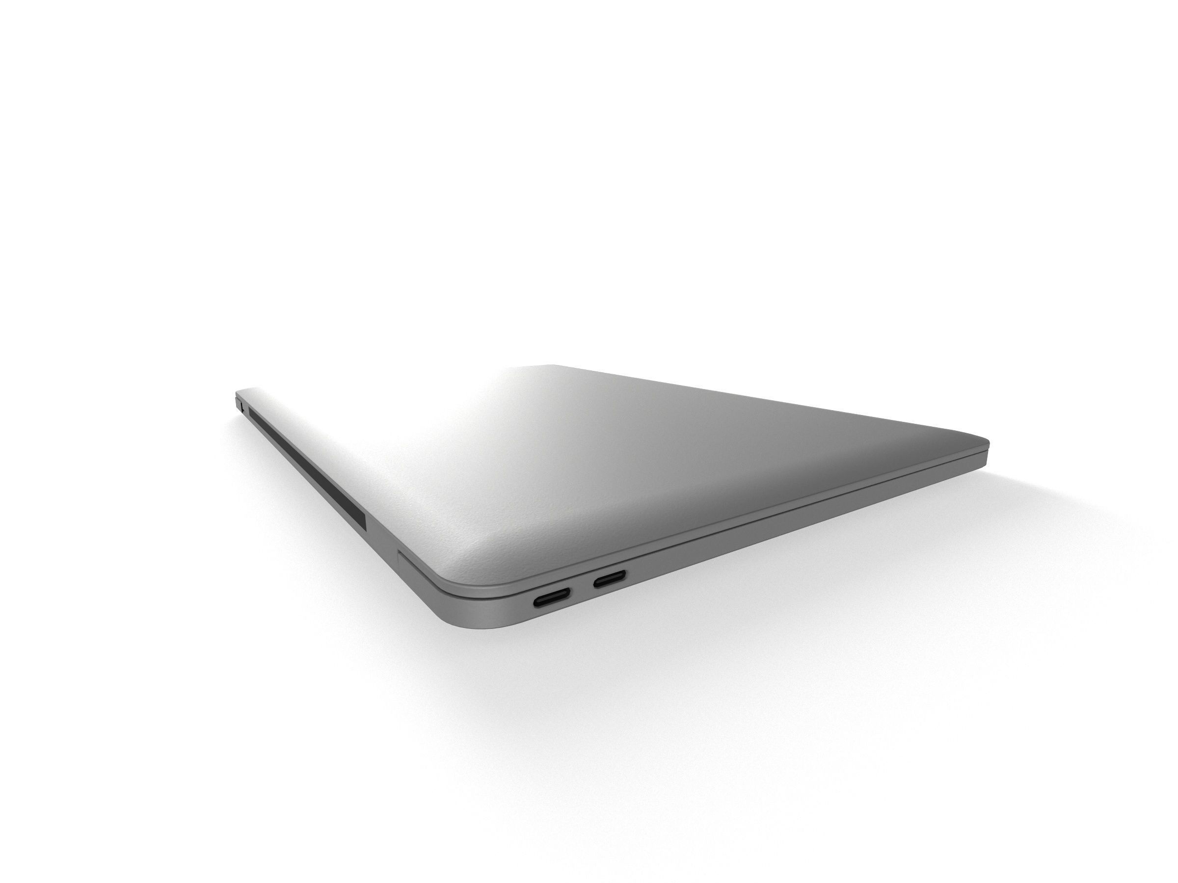 2021 Macbook Pro With Touchbar Low-poly 3D model_3