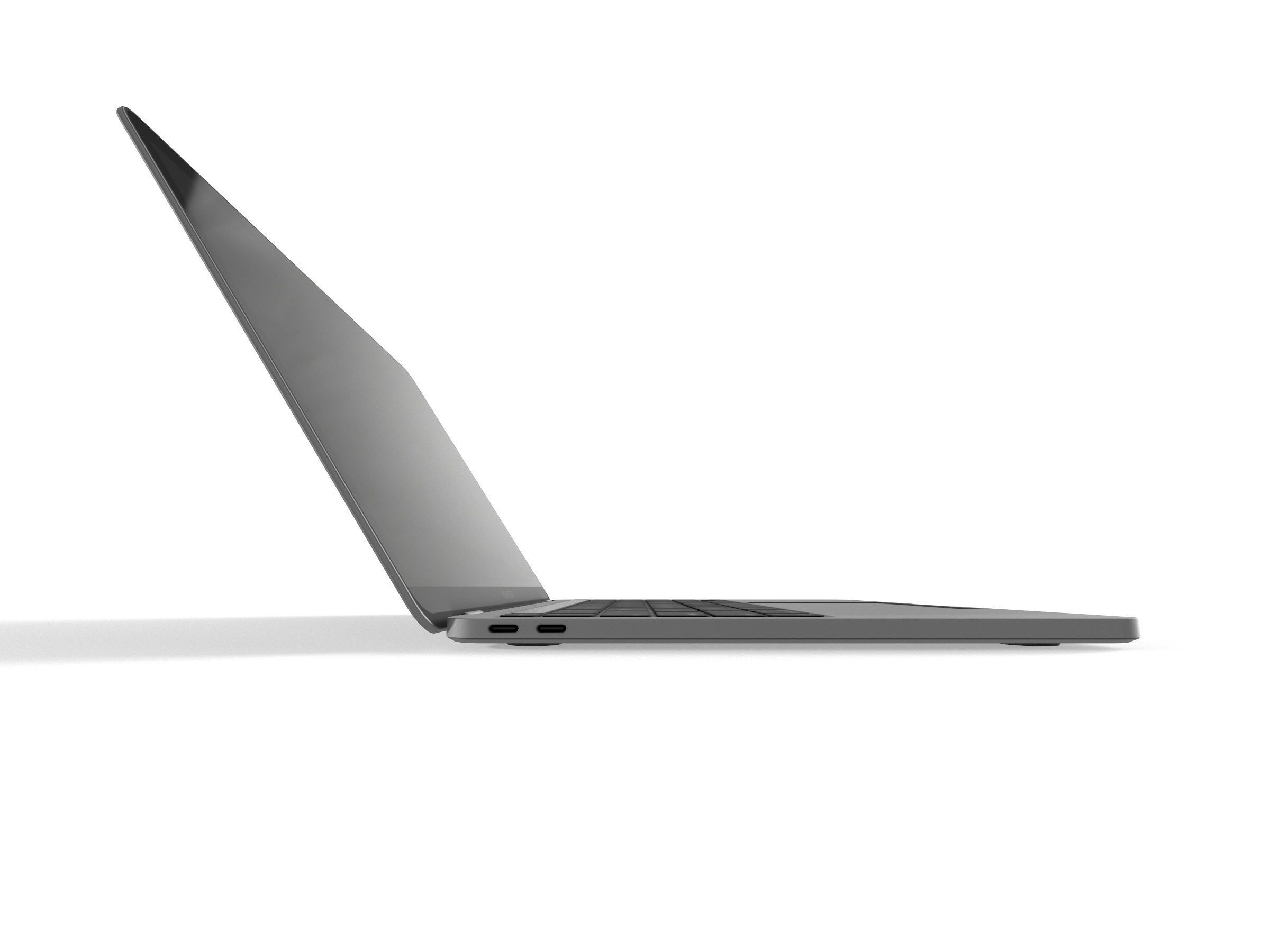 2021 Macbook Pro With Touchbar Low-poly 3D model_7
