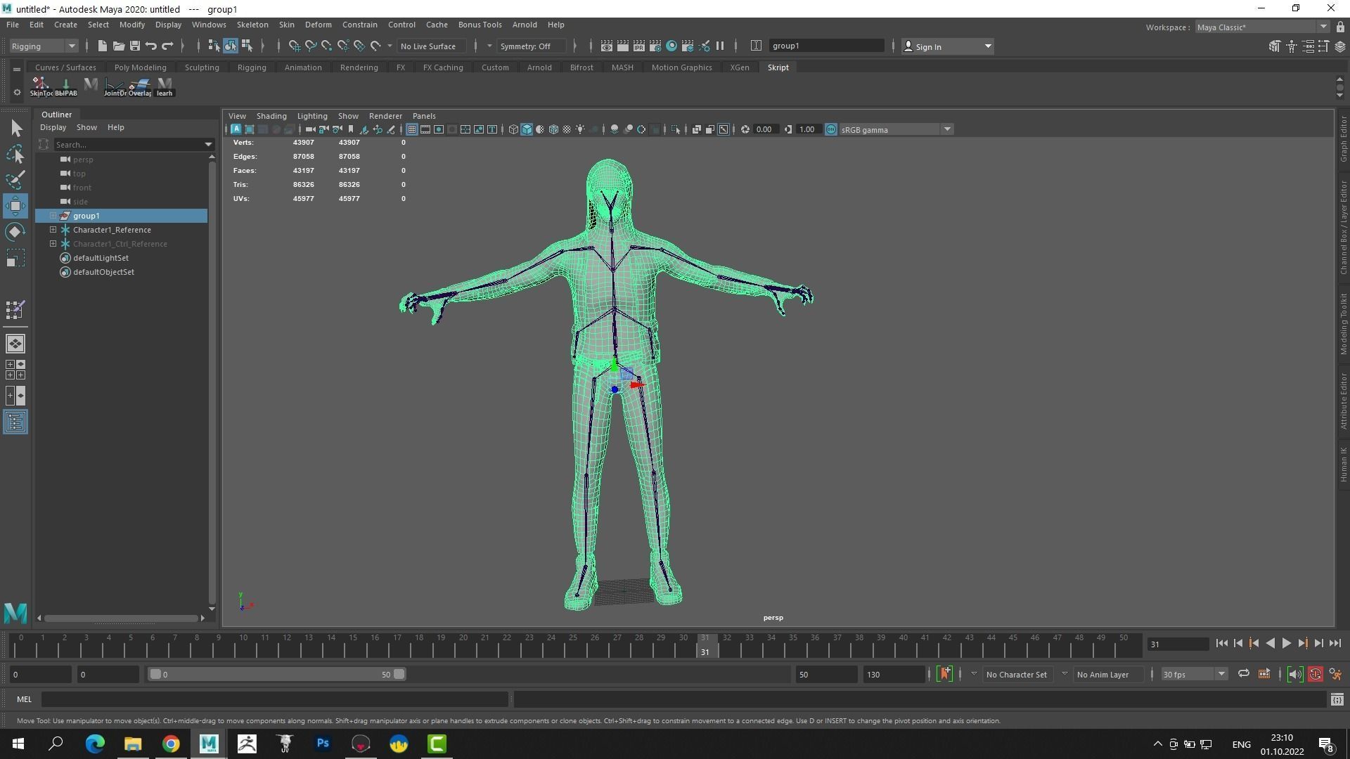 Vampire person doing kick Low-poly 3D model_10