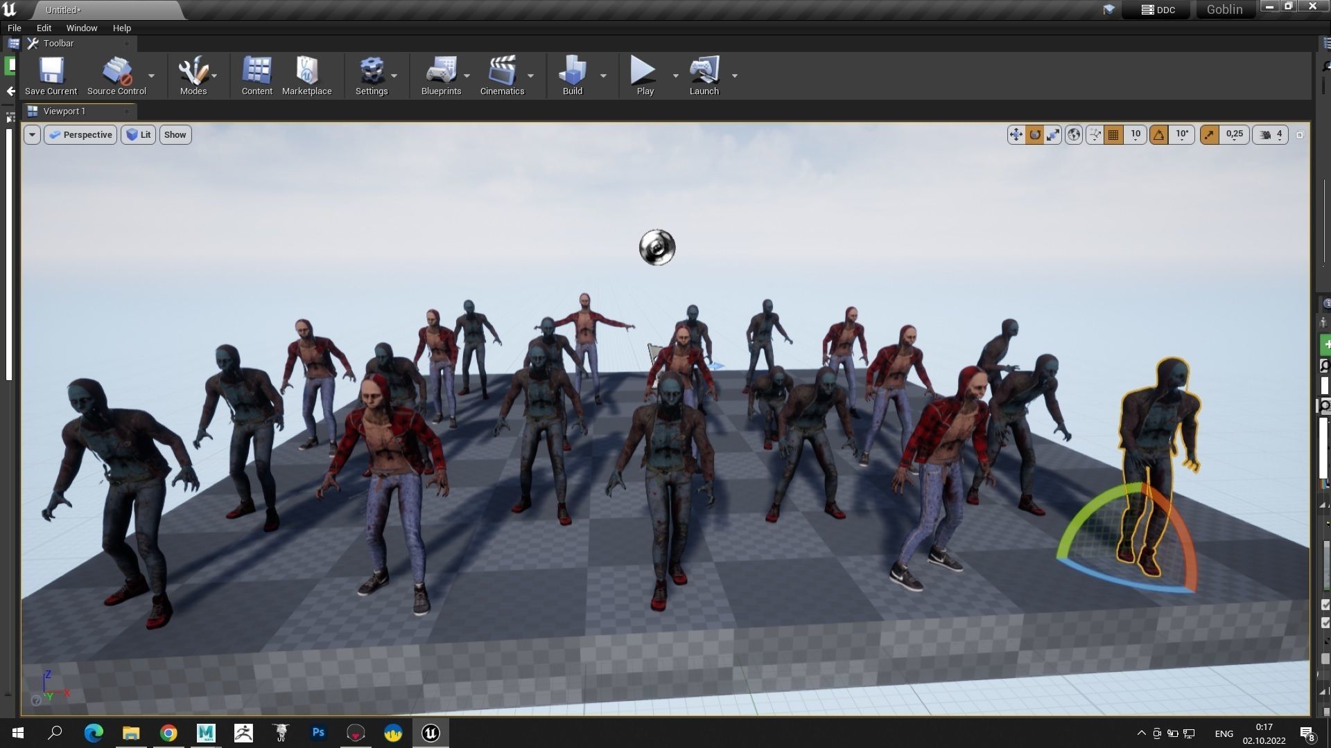 Vampire person doing kick Low-poly 3D model_11