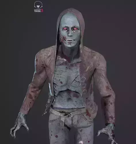 Vampire person doing kick