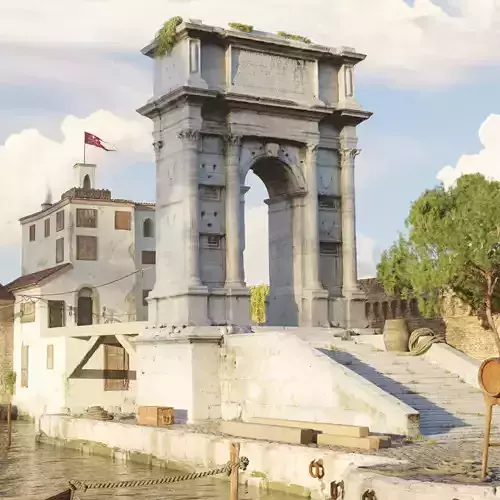 Roman Triumphal Arch - Photoscan 3D model