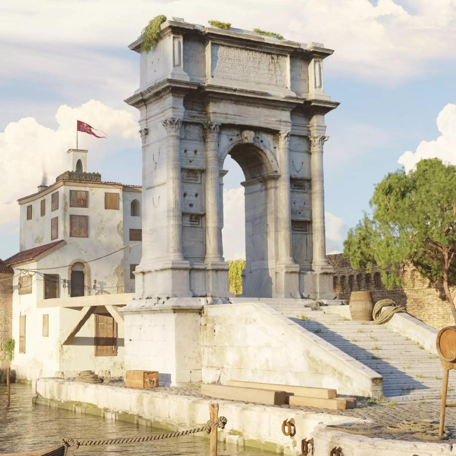 Roman Triumphal Arch - Photoscan 3D model_0