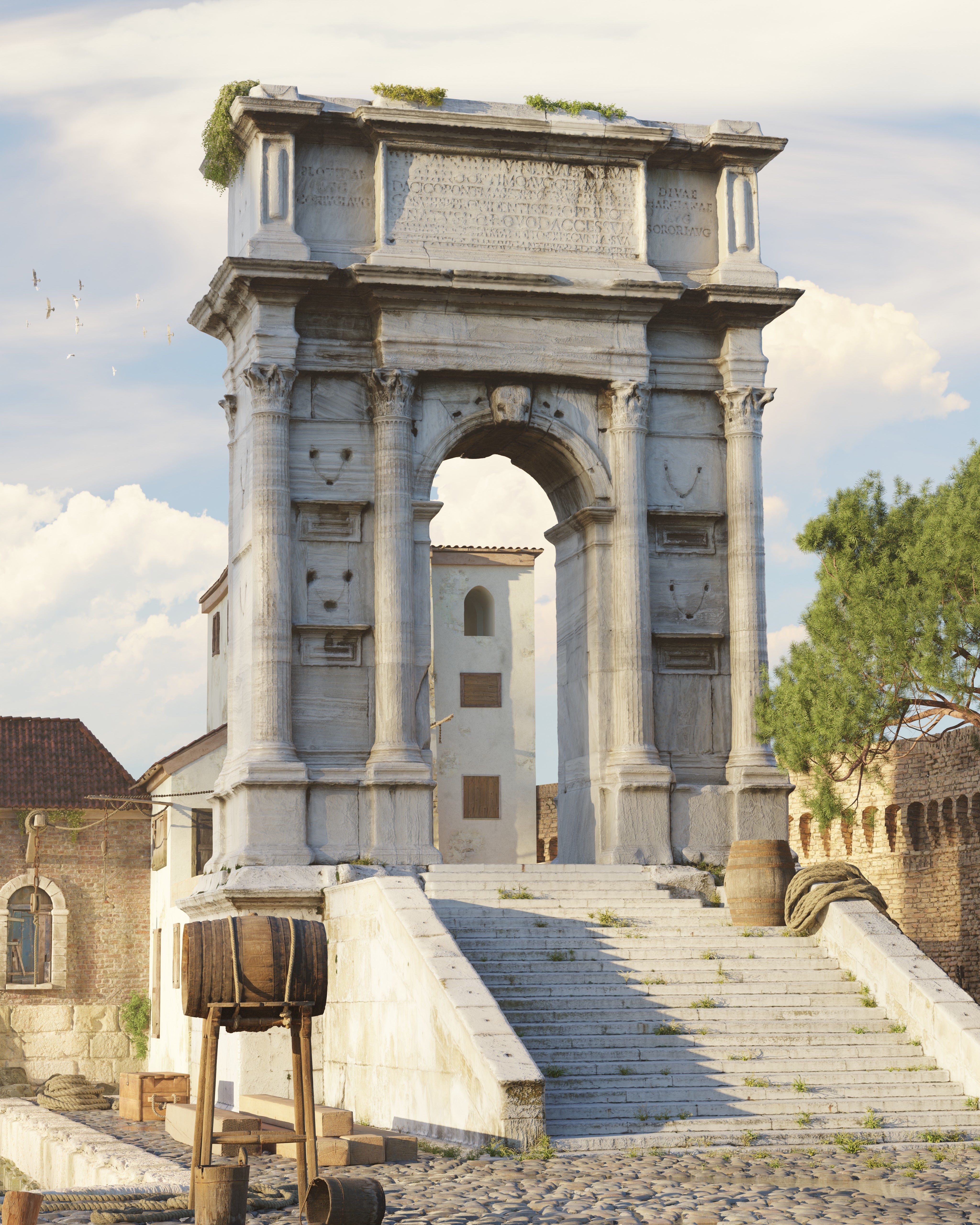 Roman Triumphal Arch - Photoscan 3D model_2