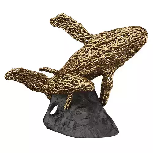 Bronze statue of Whales