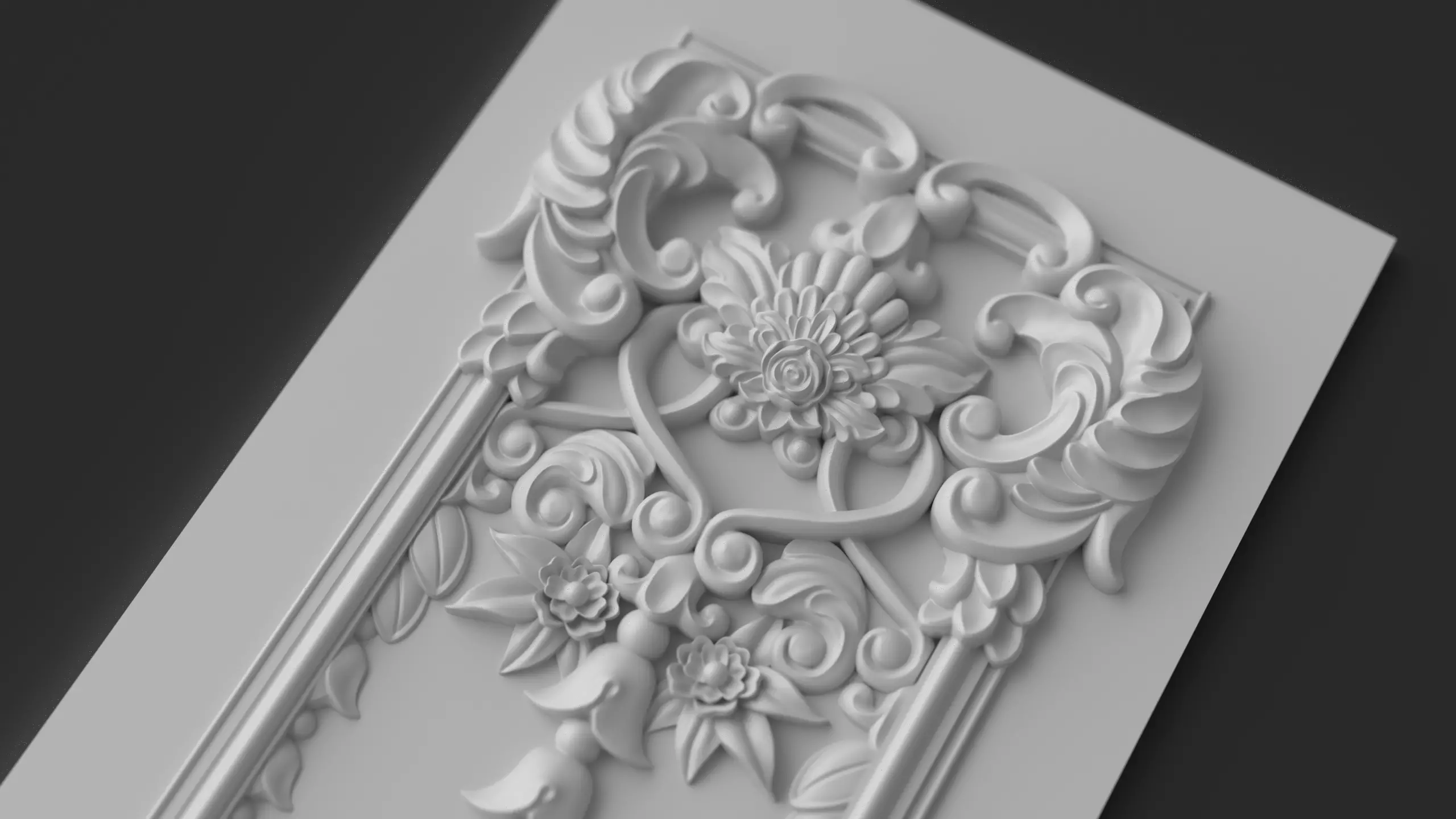 CNC Wall Panel Sculpted Ornament vol 4 3D print model_0