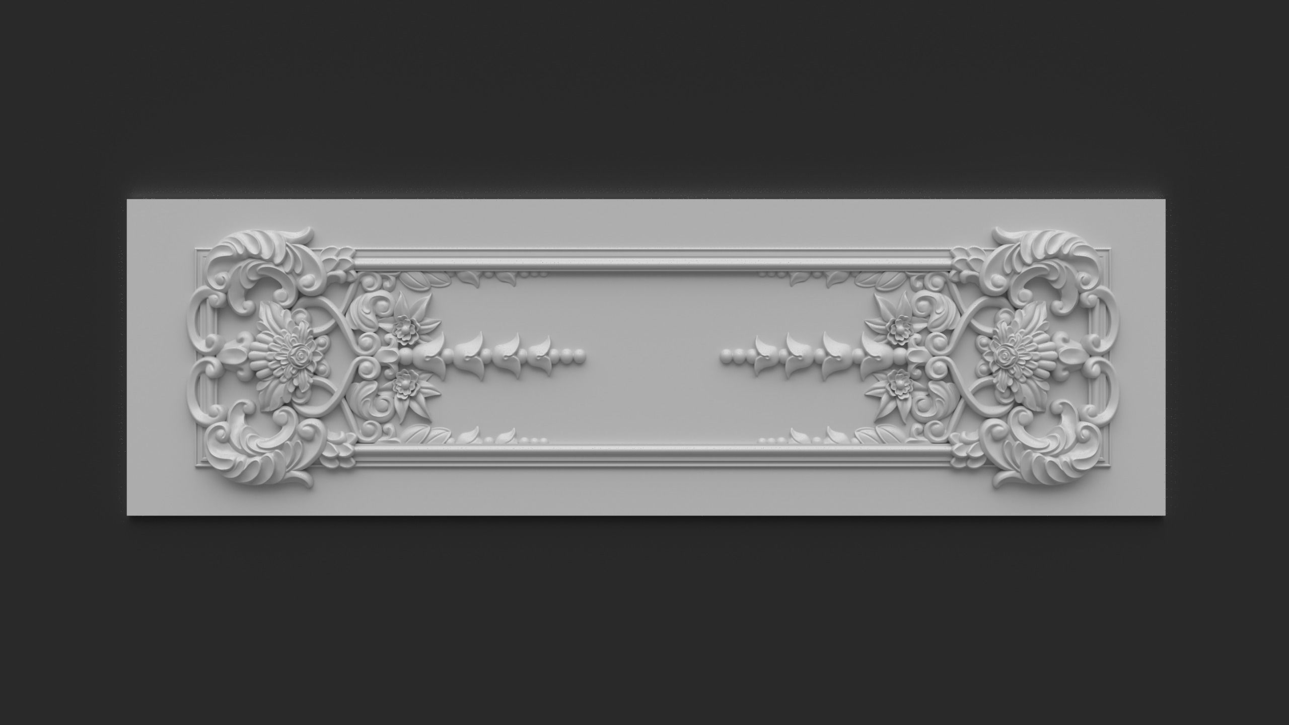 CNC Wall Panel Sculpted Ornament vol 4 3D print model_3