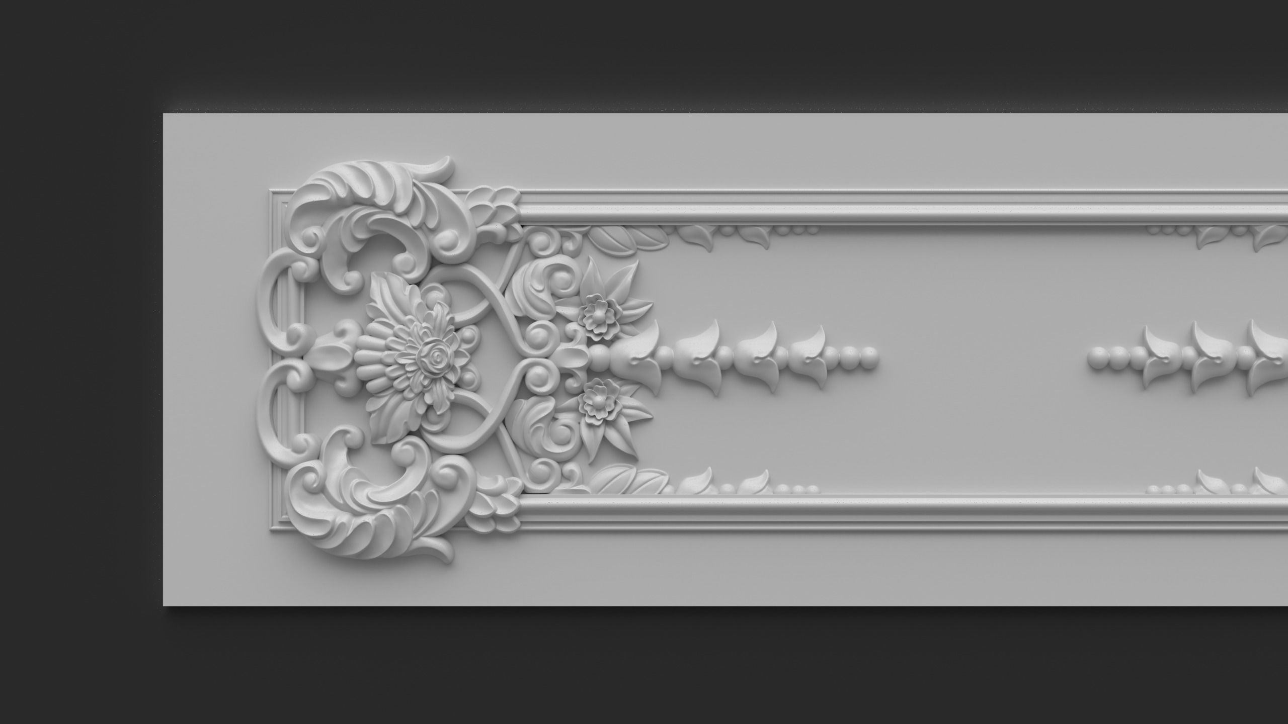 CNC Wall Panel Sculpted Ornament vol 4 3D print model_2