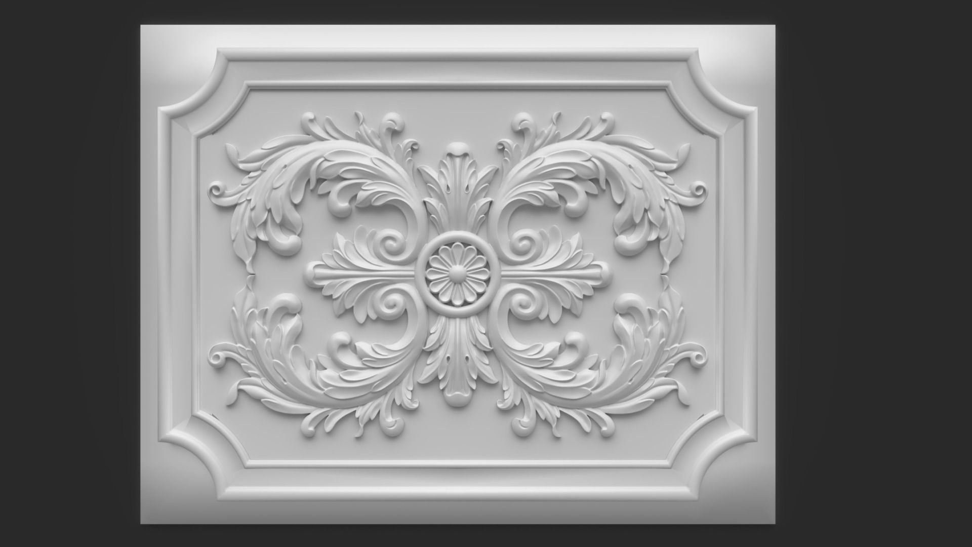 CNC Wall Panel Sculpted Ornament vol 3 3D print model_2