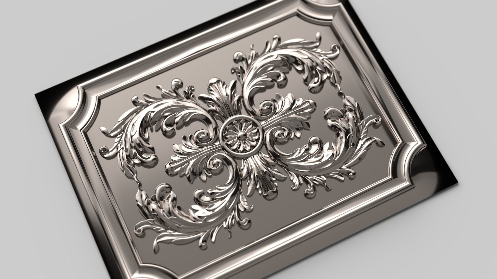 CNC Wall Panel Sculpted Ornament vol 3 3D print model_1