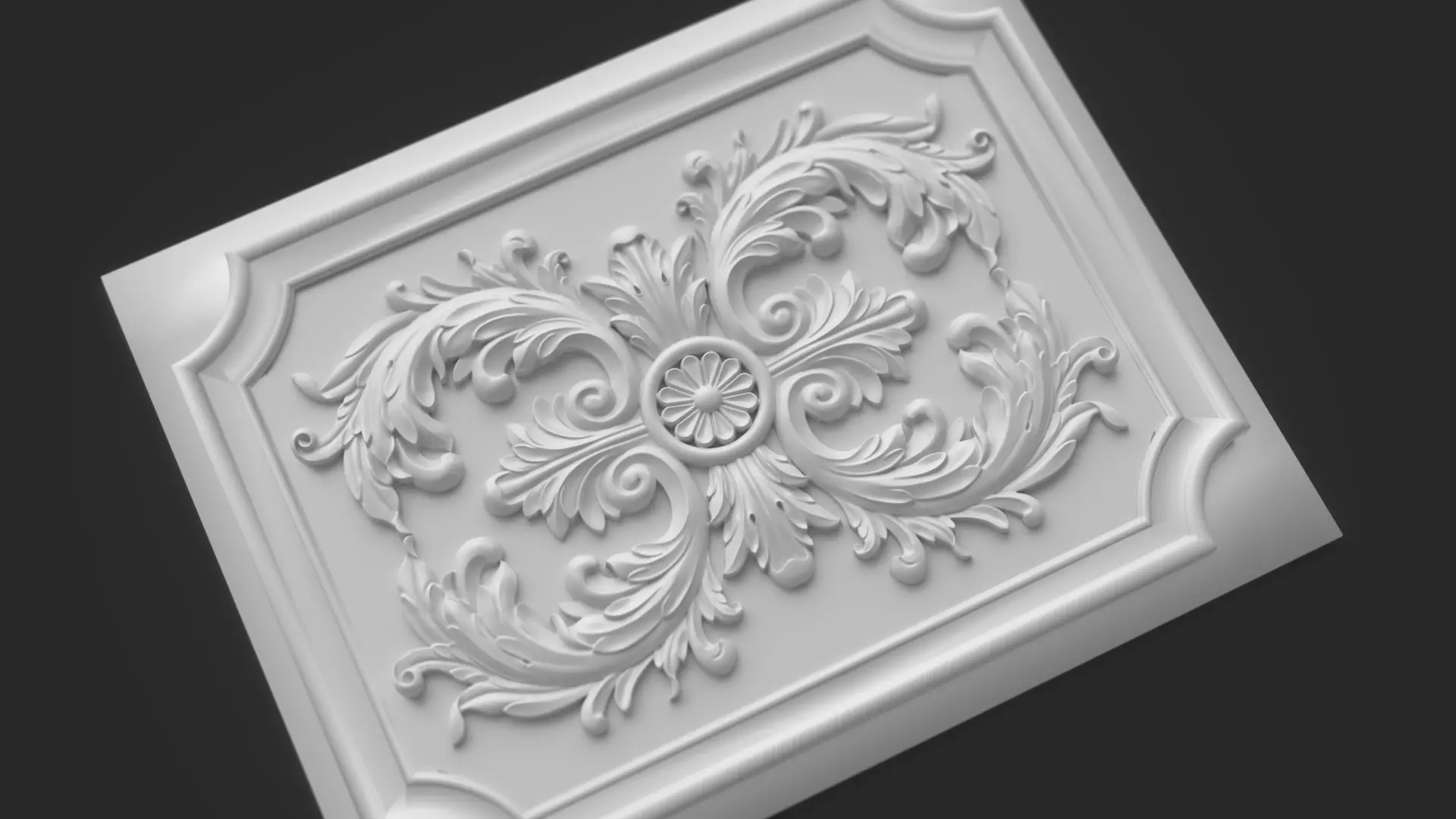 CNC Wall Panel Sculpted Ornament vol 3 3D print model_0